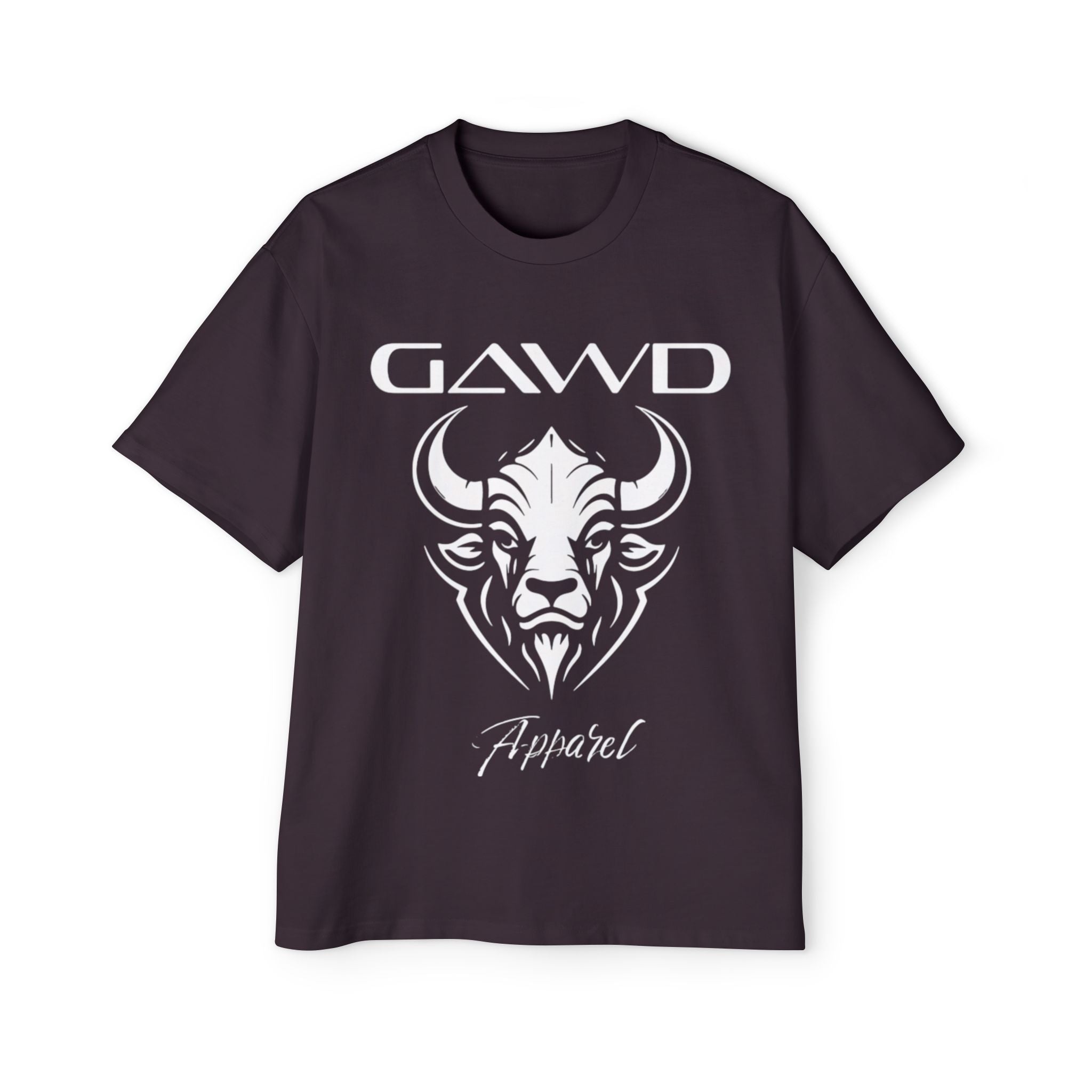 GAWD Bull Graphic Tee — Men's Oversized Red T‑Shirt (Apparel)
