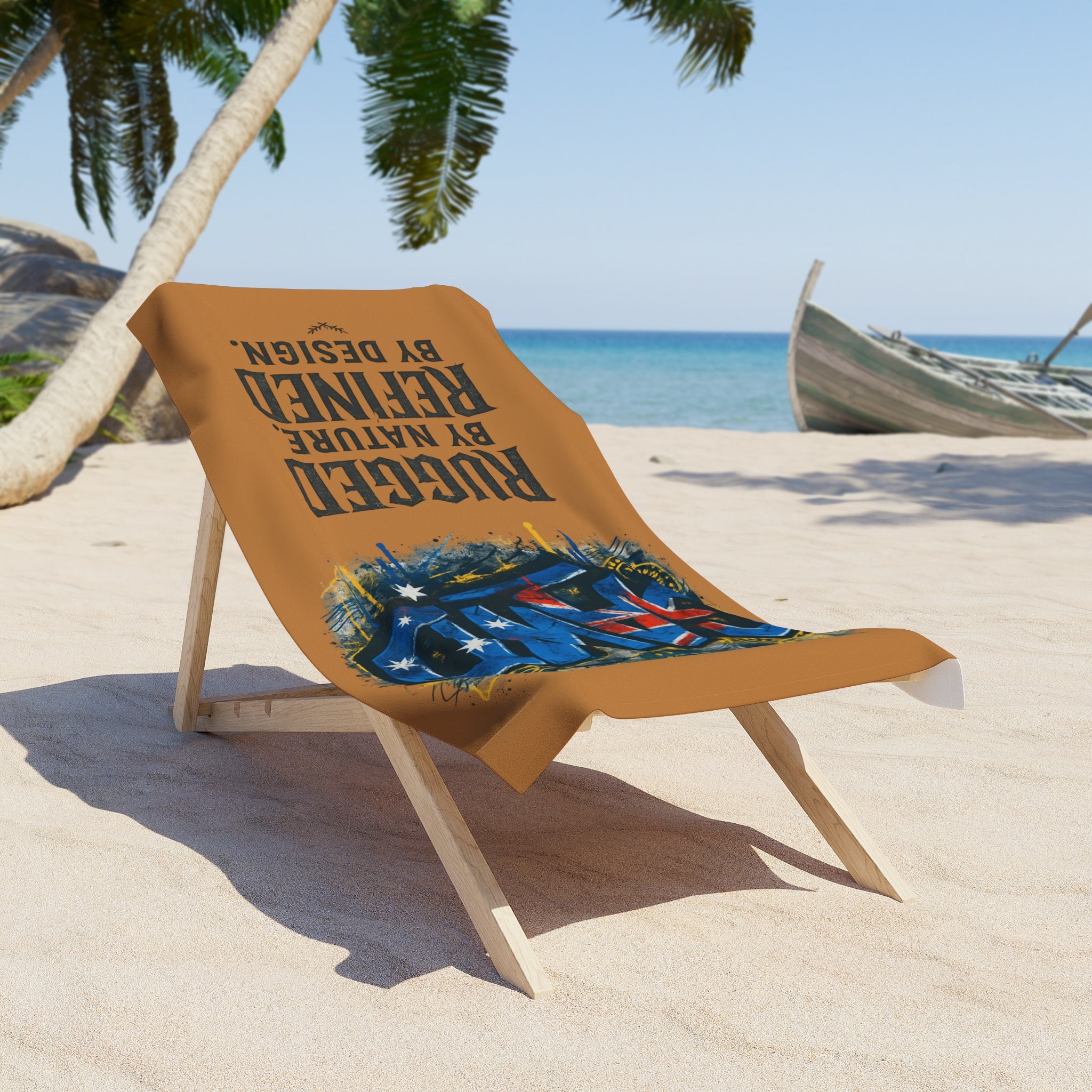 Beach Towel — "Rugged by Nature, Refined by Design" Aussie Graffiti Surf Towel