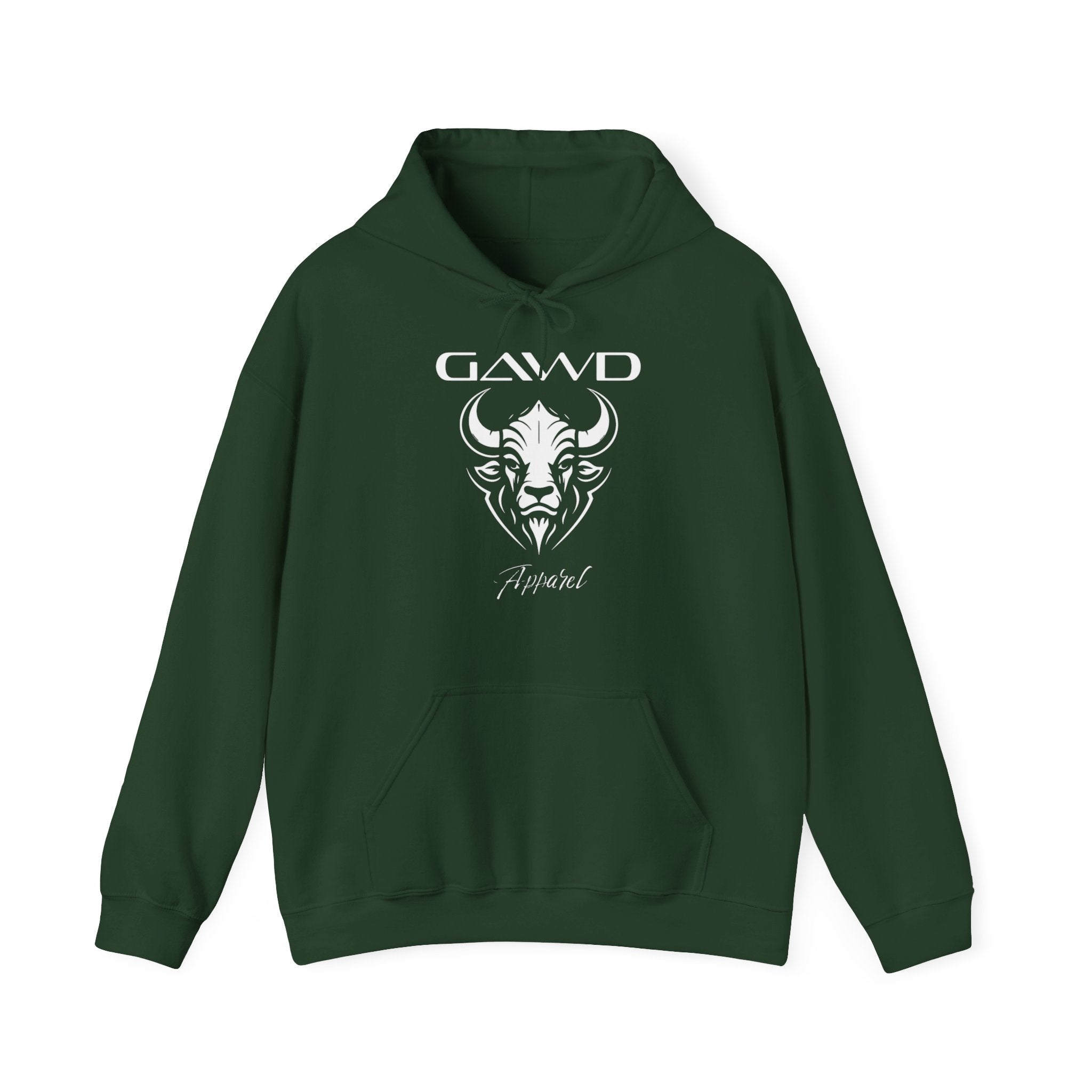 Bull Skull 'GAWD Apparel' Graphic Hoodie — Streetwear Pullover