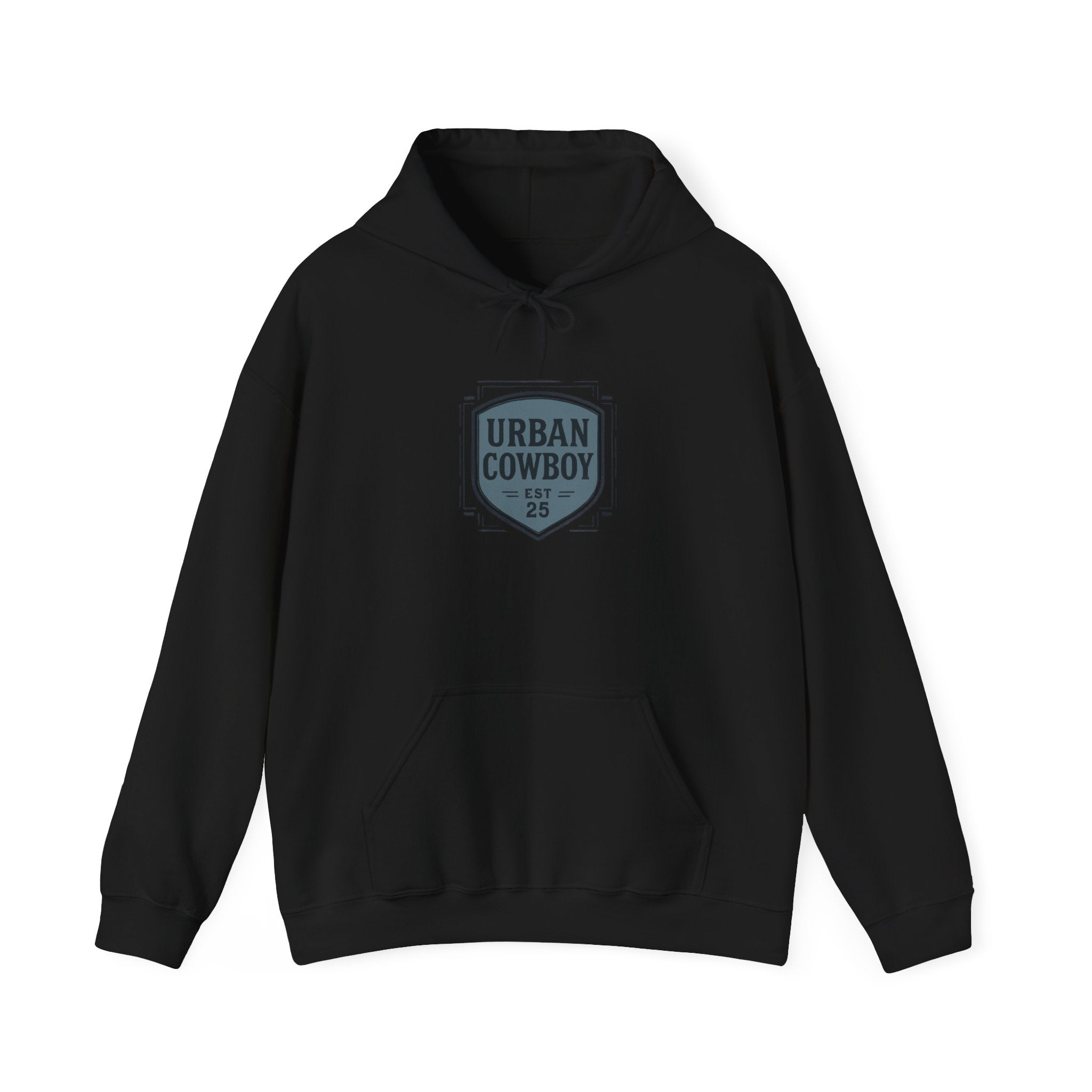 Urban Cowboy Logo Hoodie – Vintage Western Shield Graphic