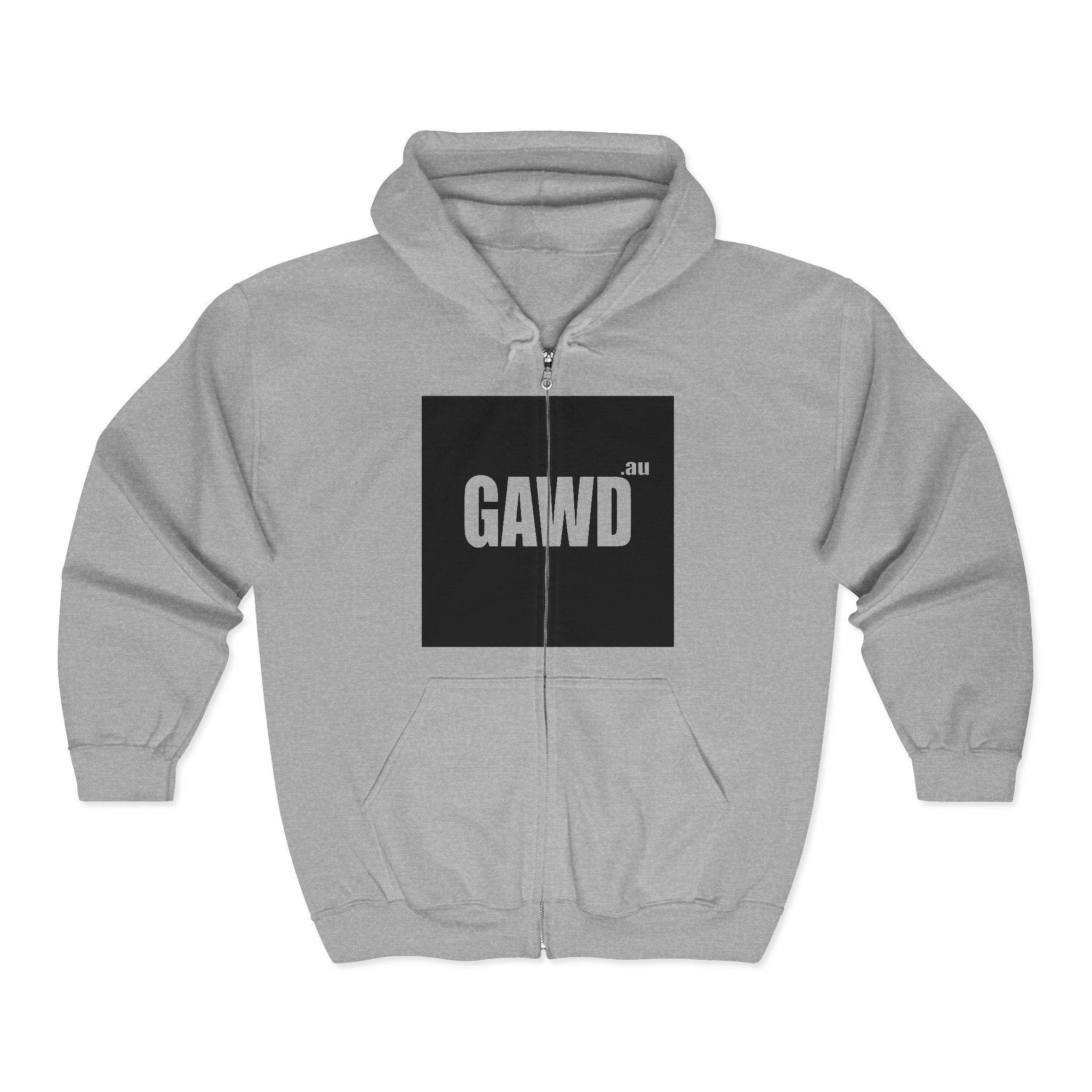 GAWD Bold Zip Hoodie — “Rugged by Nature. Refined by Design.” Graphic Zip-Up