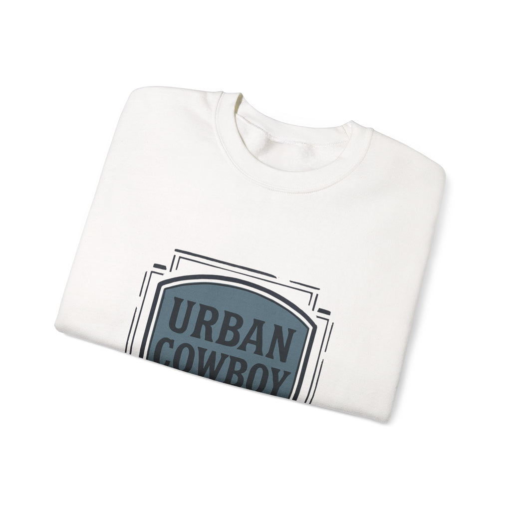 Urban Cowboy Crewneck Sweatshirt — Retro Shield Logo (Est. 25)