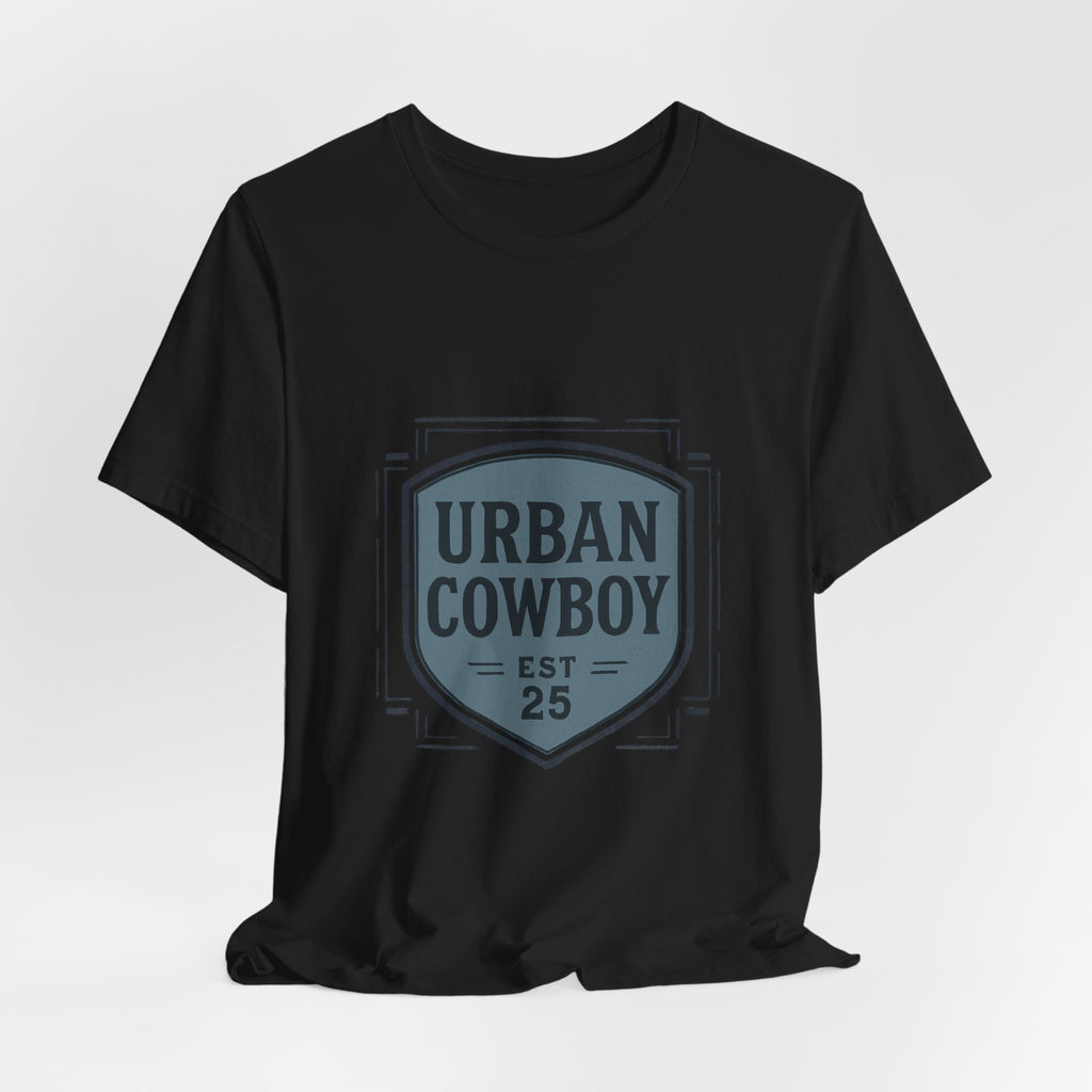 Urban Cowboy Graphic Tee - 'Urban Cowboy EST 25' Vintage Badge T-Shirt