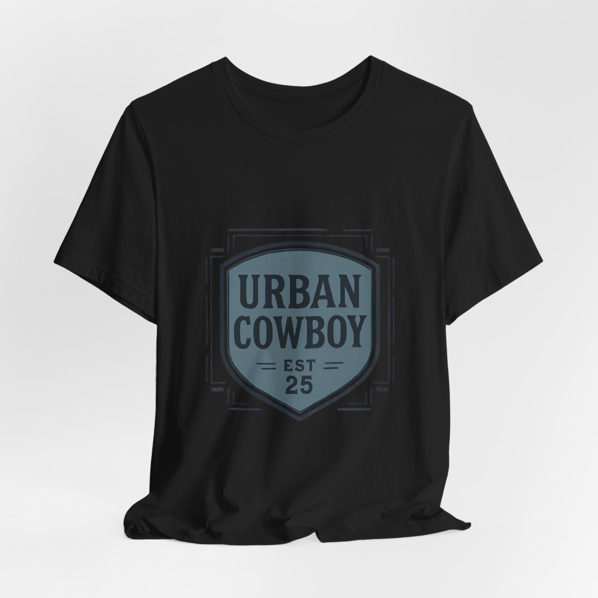 Urban Cowboy Graphic Tee - 'Urban Cowboy EST 25' Vintage Badge T-Shirt