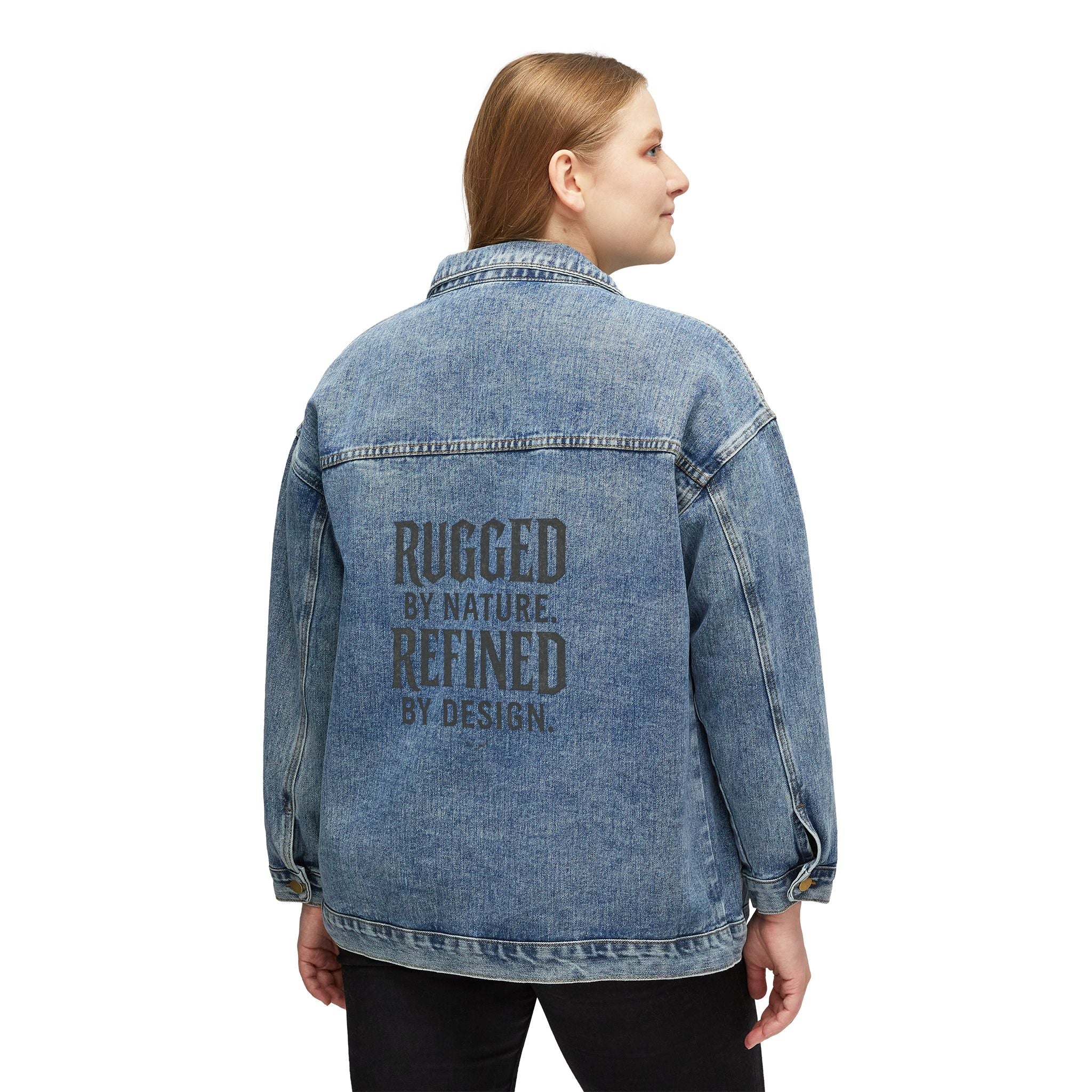 Women's Denim Jacket — "Rugged by Nature, Refined by Design" Distressed Jean Jacket