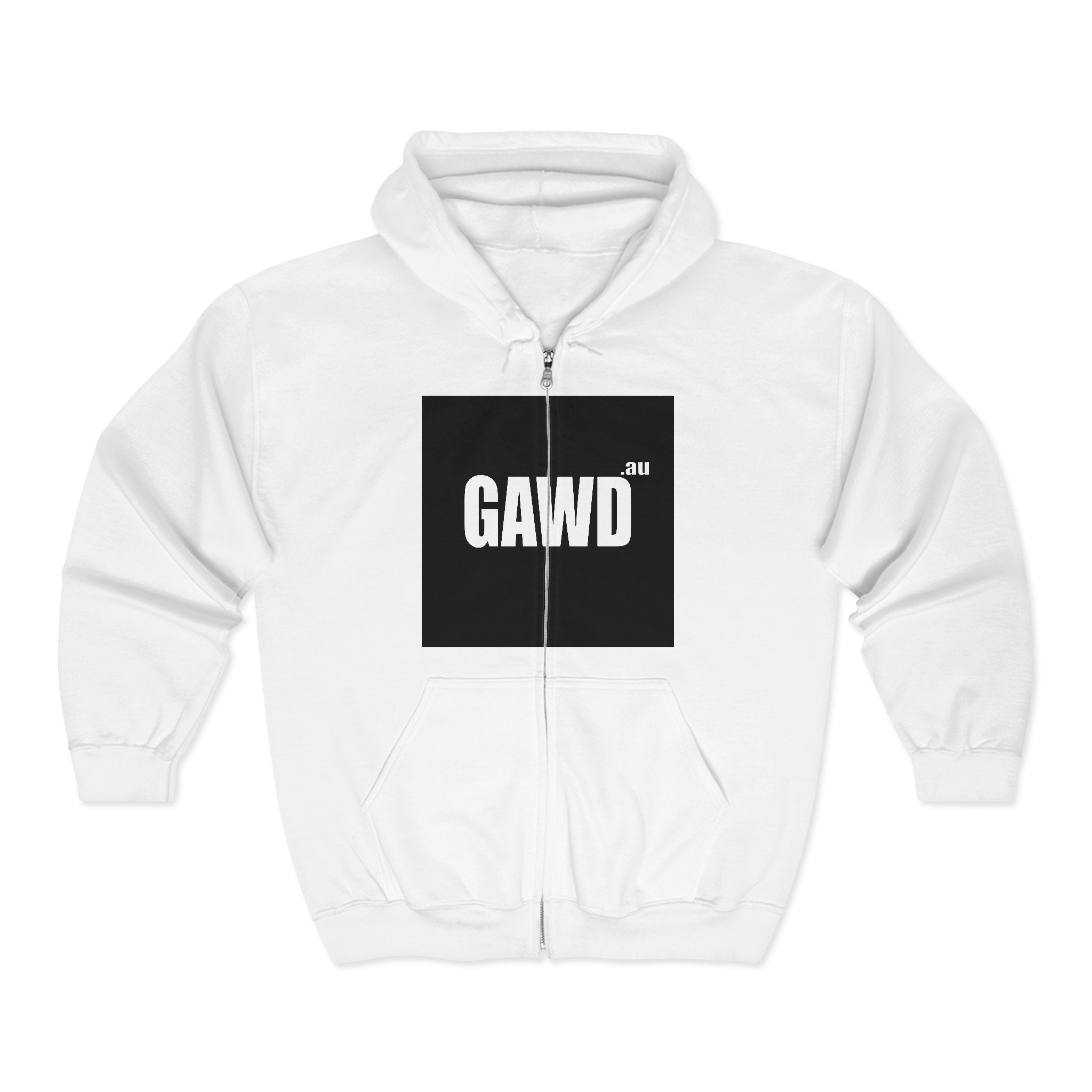 GAWD Bold Zip Hoodie — “Rugged by Nature. Refined by Design.” Graphic Zip-Up