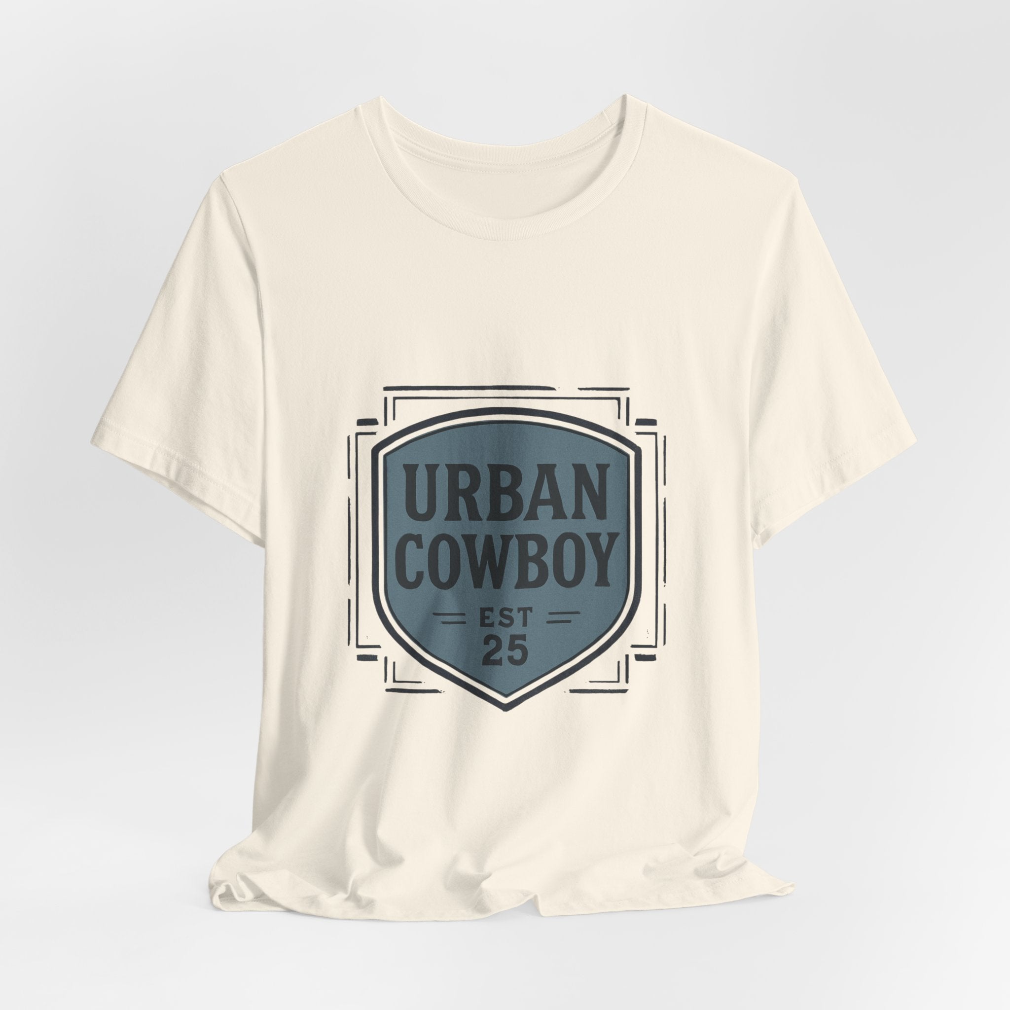 Urban Cowboy Graphic Tee - 'Urban Cowboy EST 25' Vintage Badge T-Shirt