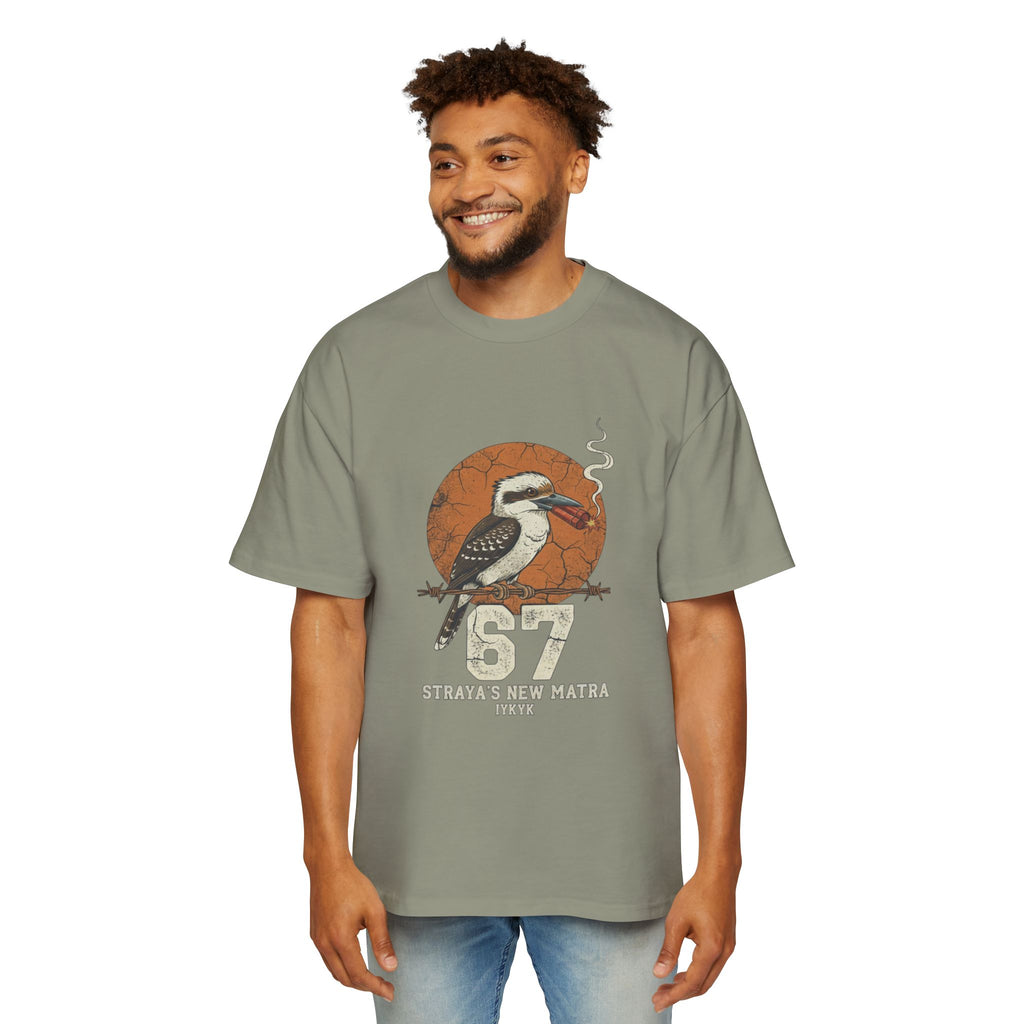 Kookaburra '67 Retro Graphic Tee – Straya's New Matra Men's Oversized Shirt