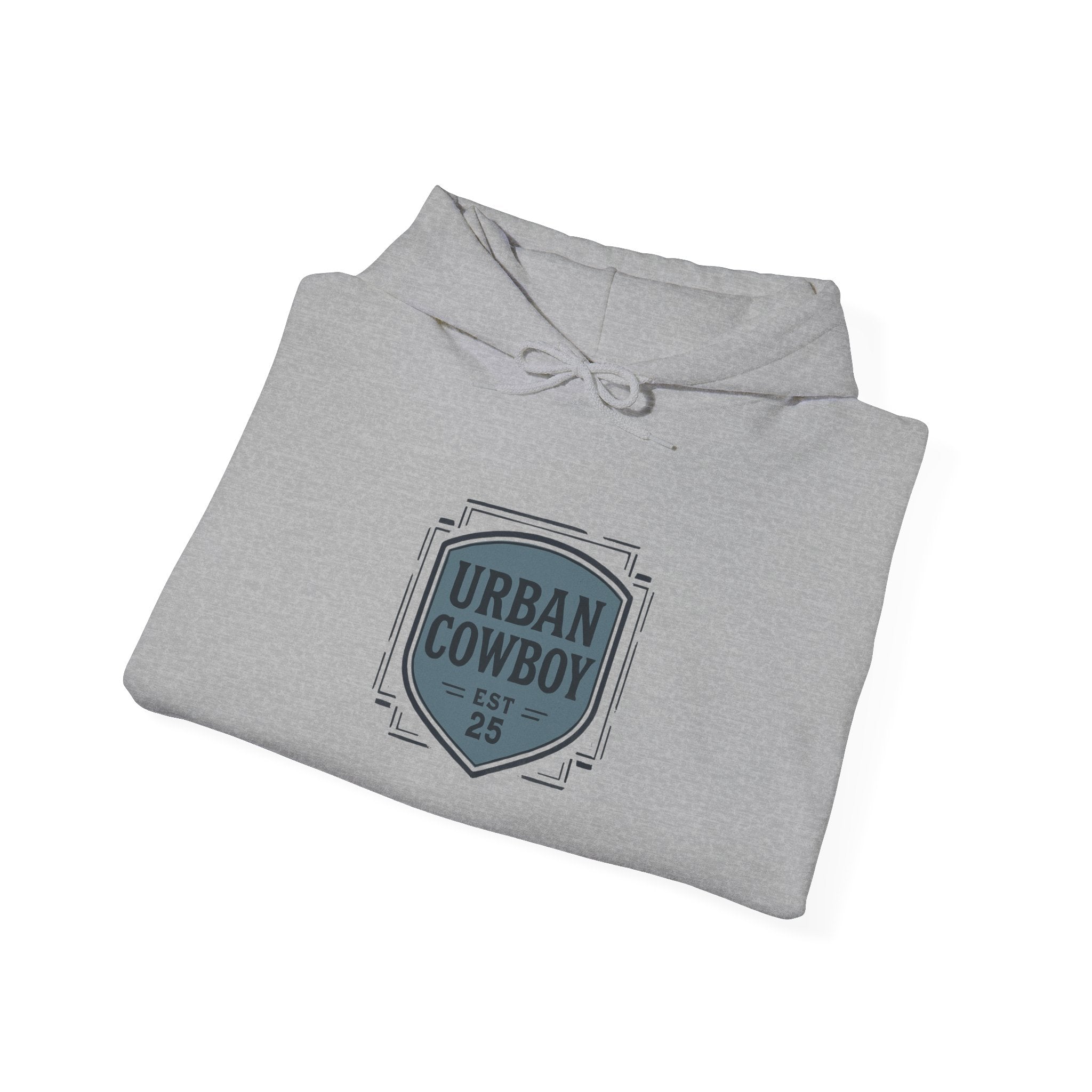 Urban Cowboy Logo Hoodie – Vintage Western Shield Graphic