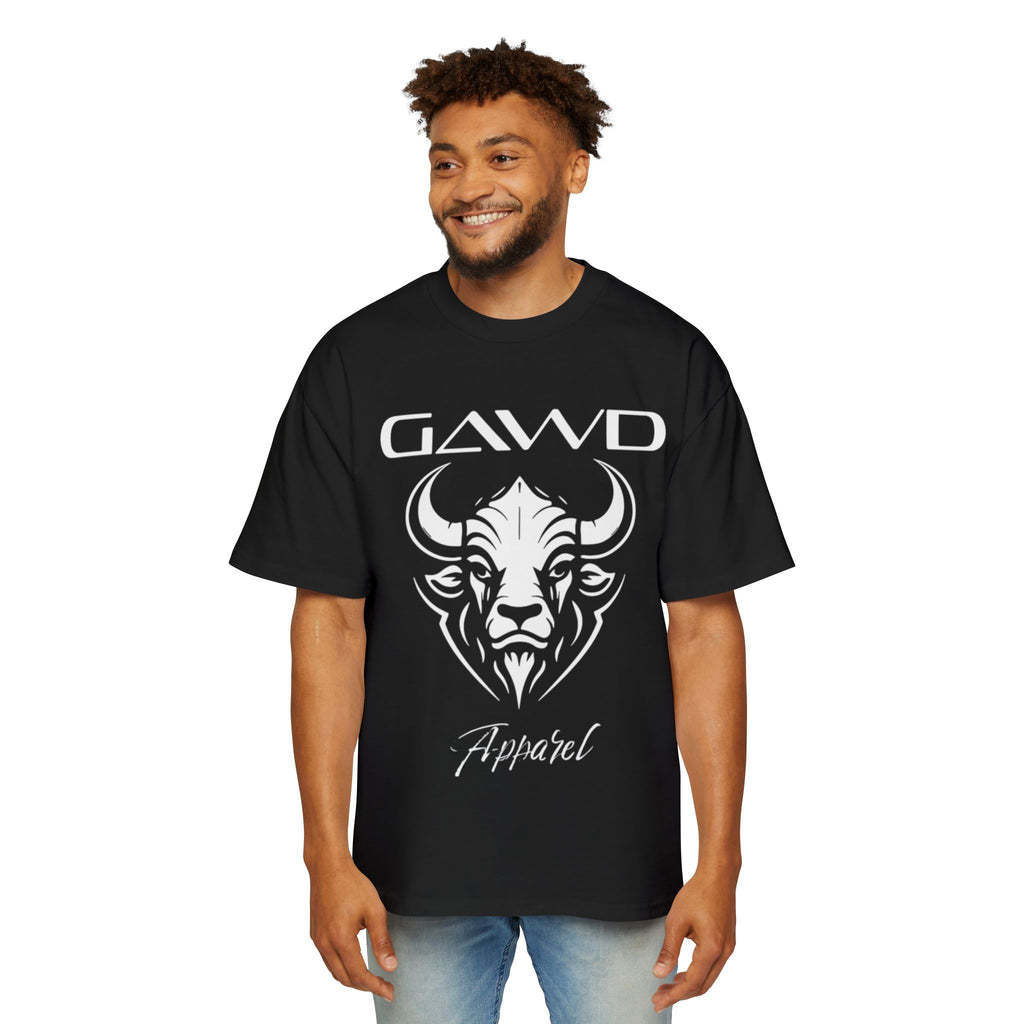 GAWD Bull Graphic Tee — Men's Oversized Red T‑Shirt (Apparel)
