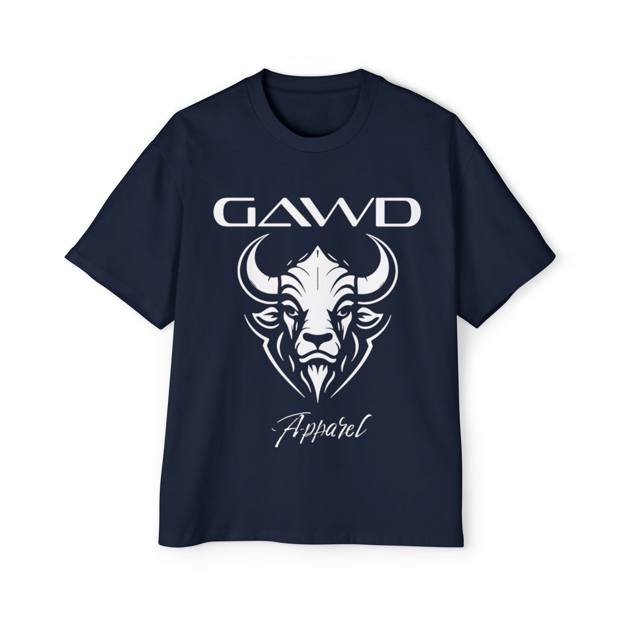 GAWD Bull Graphic Tee — Men's Oversized Red T‑Shirt (Apparel)