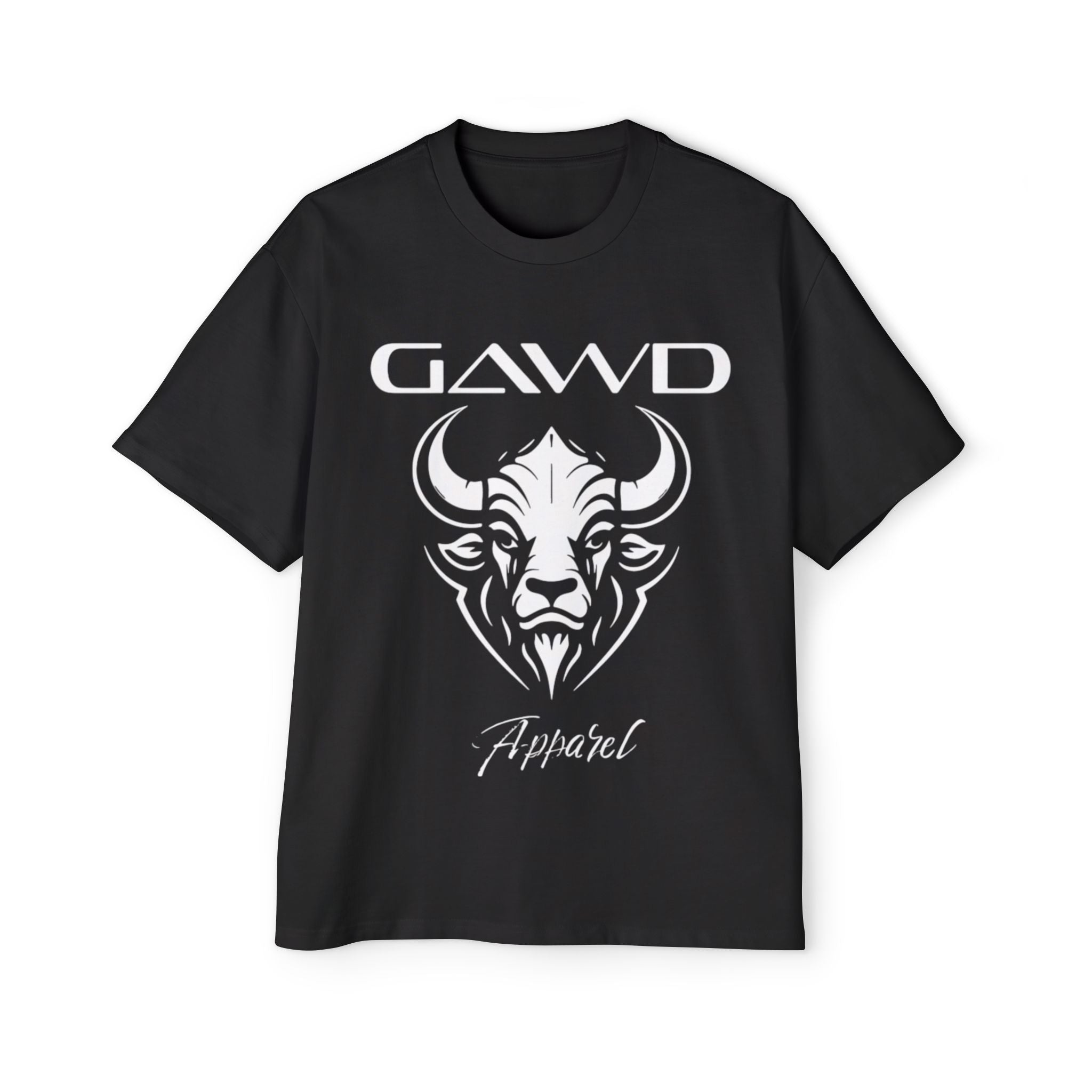 GAWD Bull Graphic Tee — Men's Oversized Red T‑Shirt (Apparel)