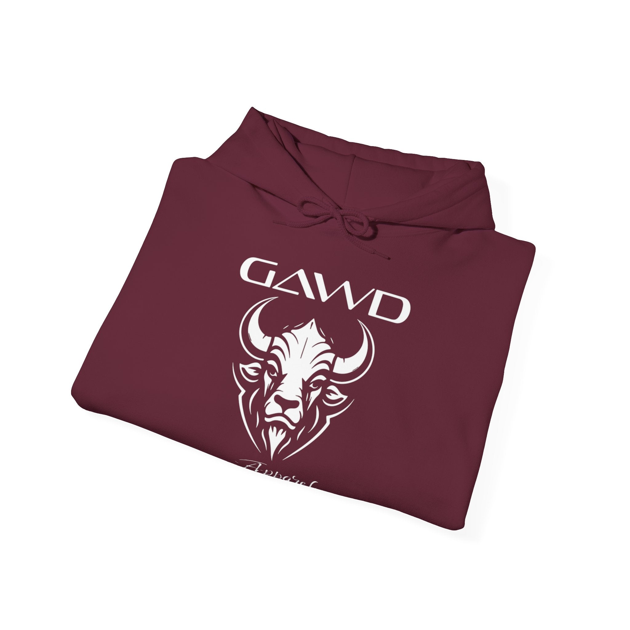 Bull Skull 'GAWD Apparel' Graphic Hoodie — Streetwear Pullover