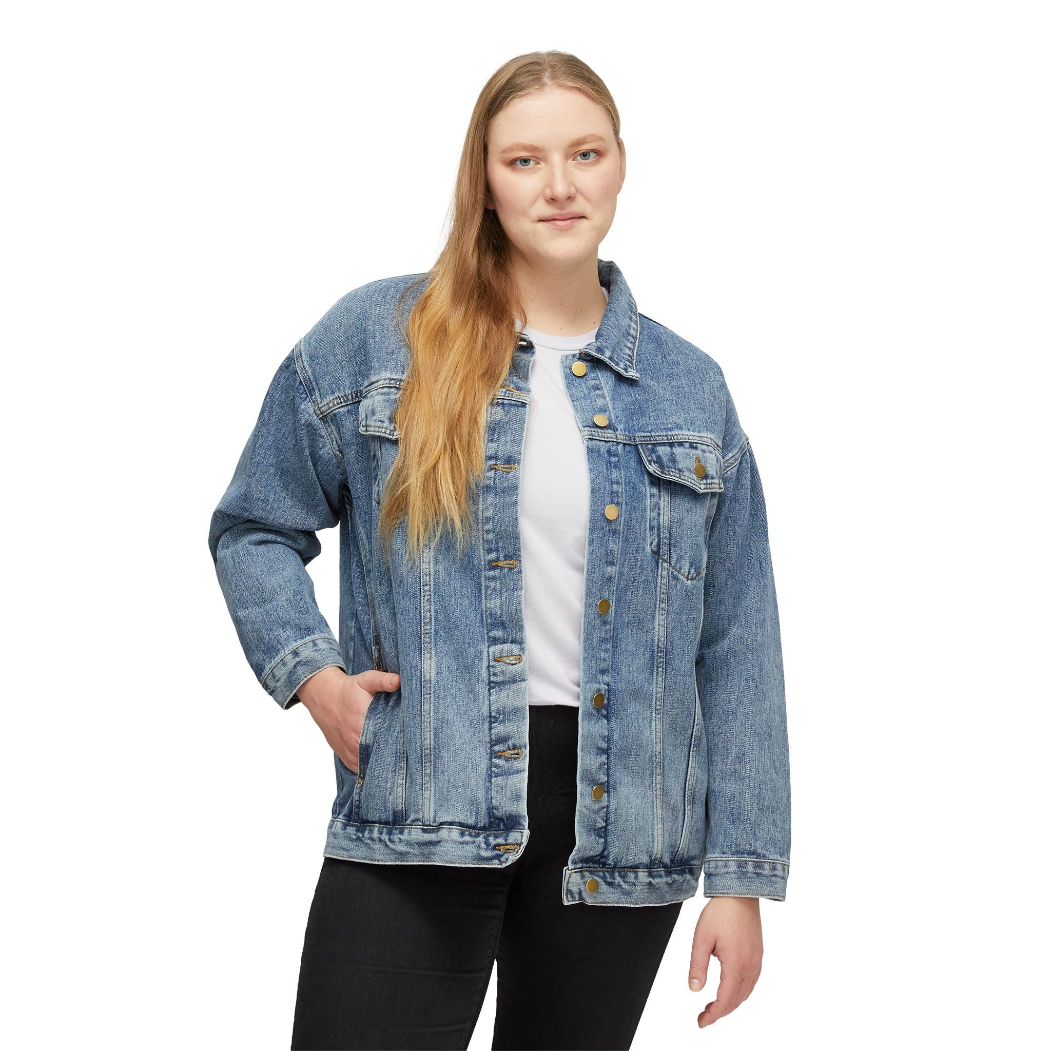 Women's Denim Jacket — "Rugged by Nature, Refined by Design" Distressed Jean Jacket