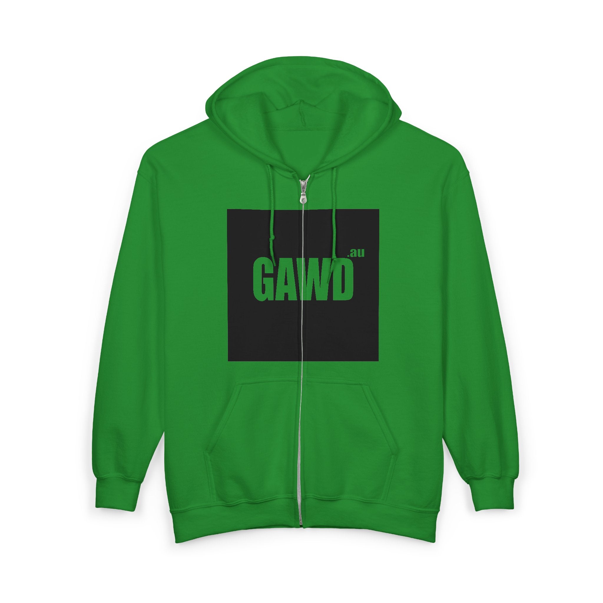 GAWD Bold Zip Hoodie — “Rugged by Nature. Refined by Design.” Graphic Zip-Up