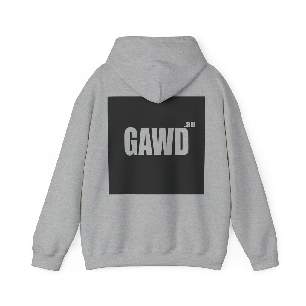 GAWD Bondi Coordinates Hoodie — White Pullover with Bold Back Logo