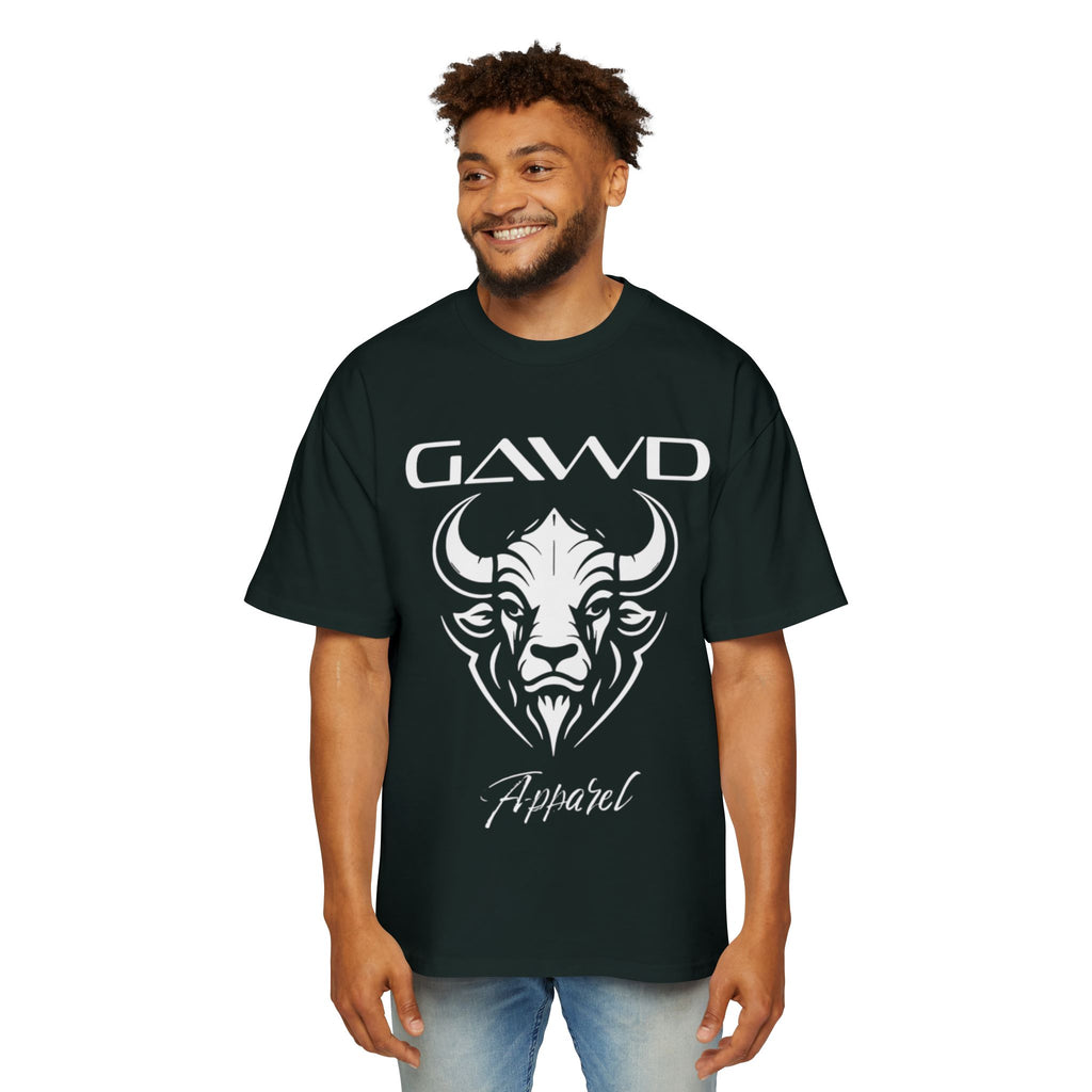 GAWD Bull Graphic Tee — Men's Oversized Red T‑Shirt (Apparel)