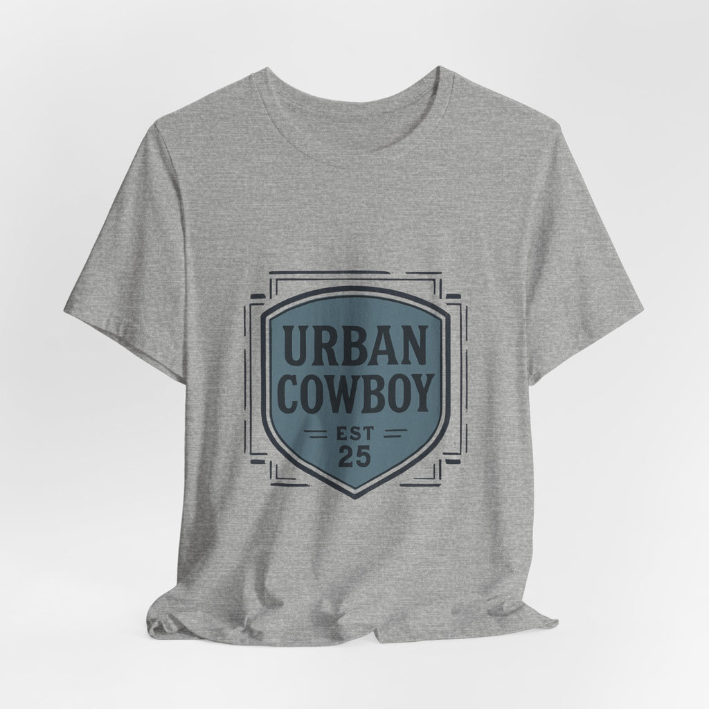 Urban Cowboy Graphic Tee - 'Urban Cowboy EST 25' Vintage Badge T-Shirt
