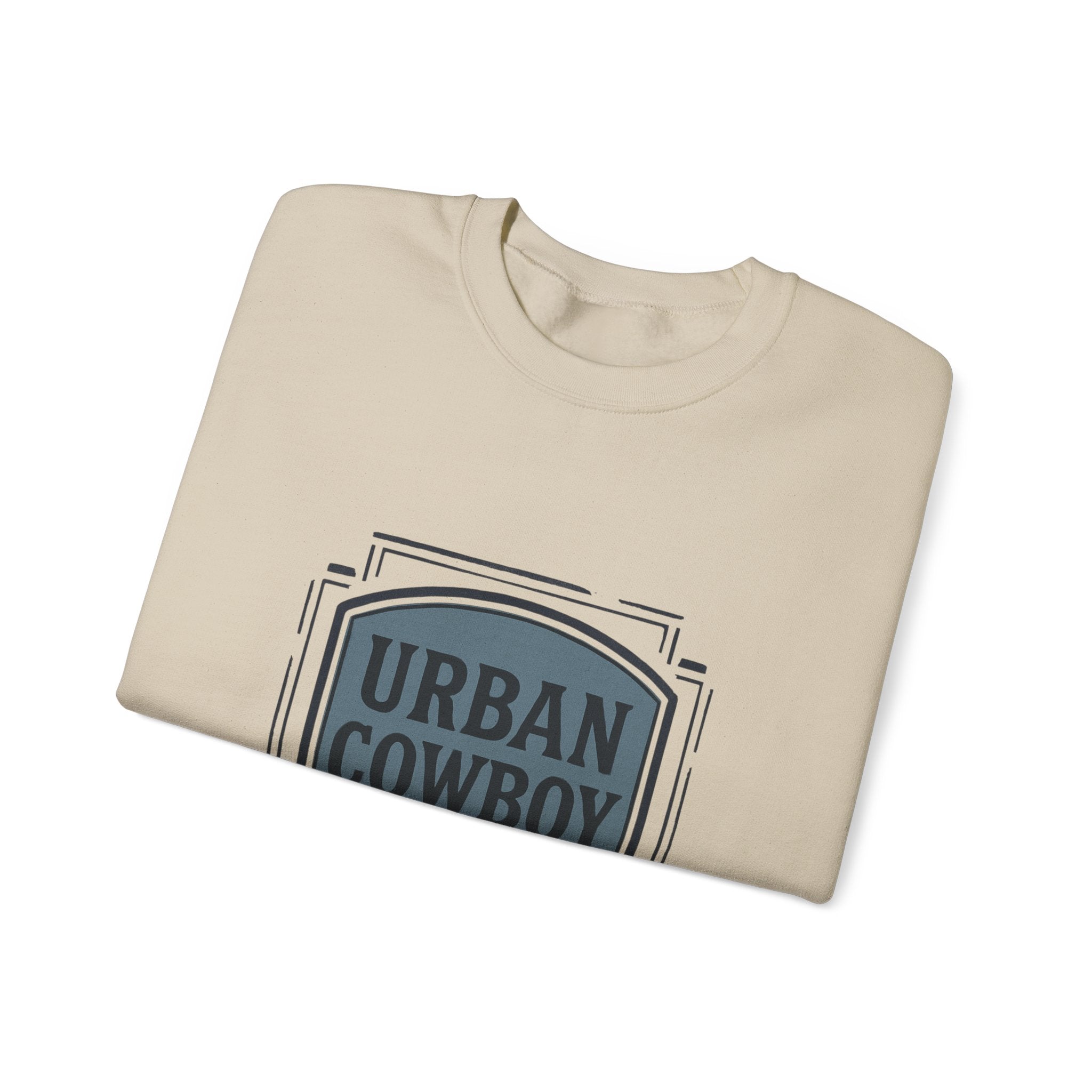 Urban Cowboy Crewneck Sweatshirt — Retro Shield Logo (Est. 25)
