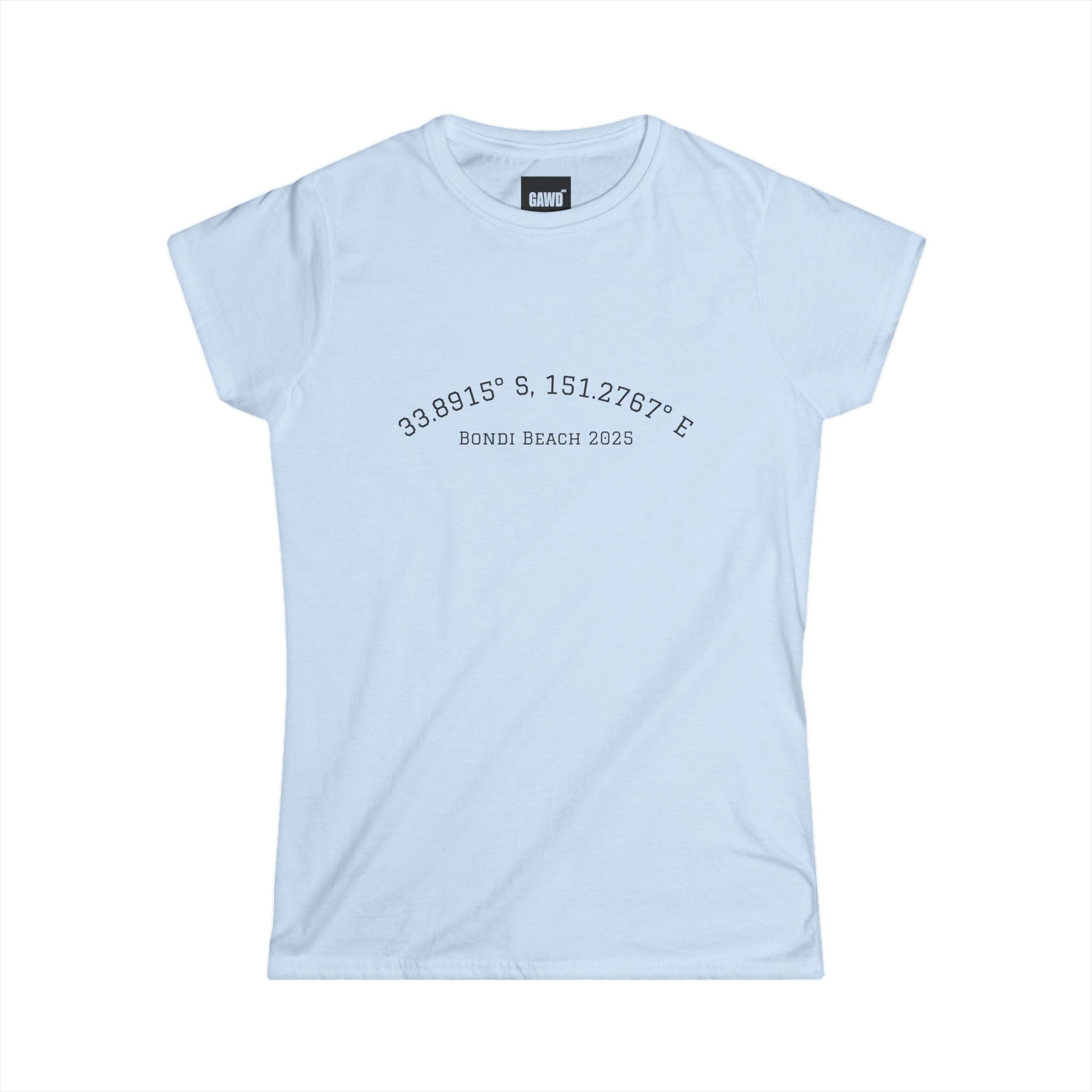 Women's Tee — GAWD Bondi Beach Coordinates
