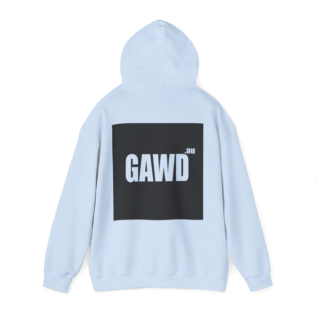GAWD Bondi Coordinates Hoodie — White Pullover with Bold Back Logo