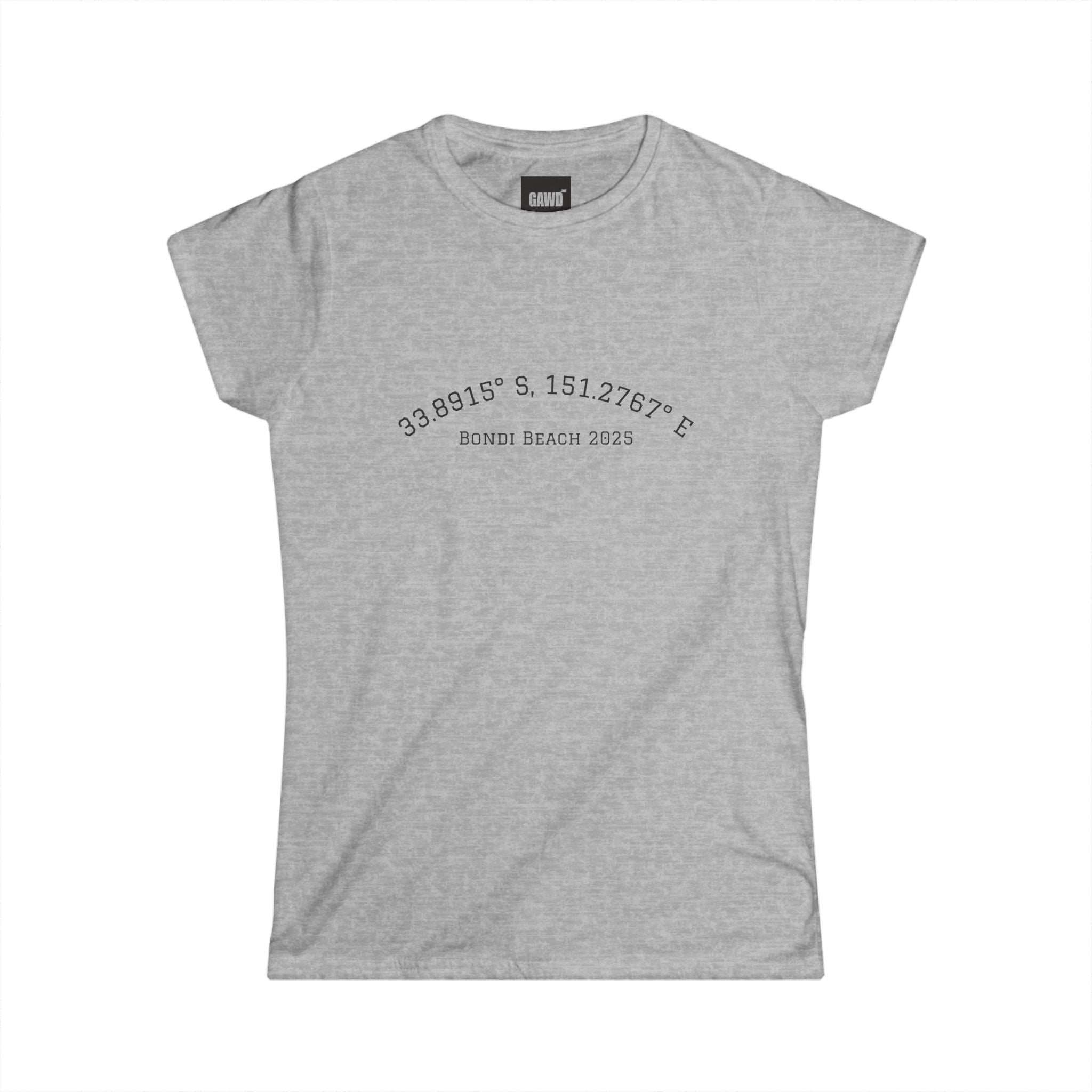 Women's Tee — GAWD Bondi Beach Coordinates