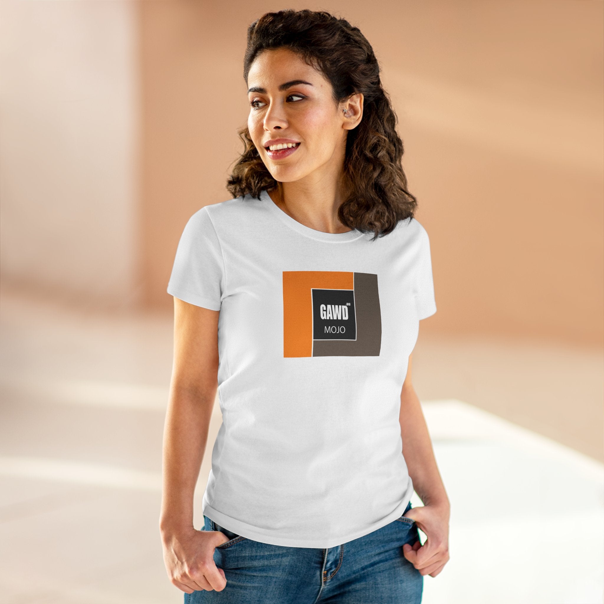 Women's Tee — GAWD Mojo Retro Colorblock Logo