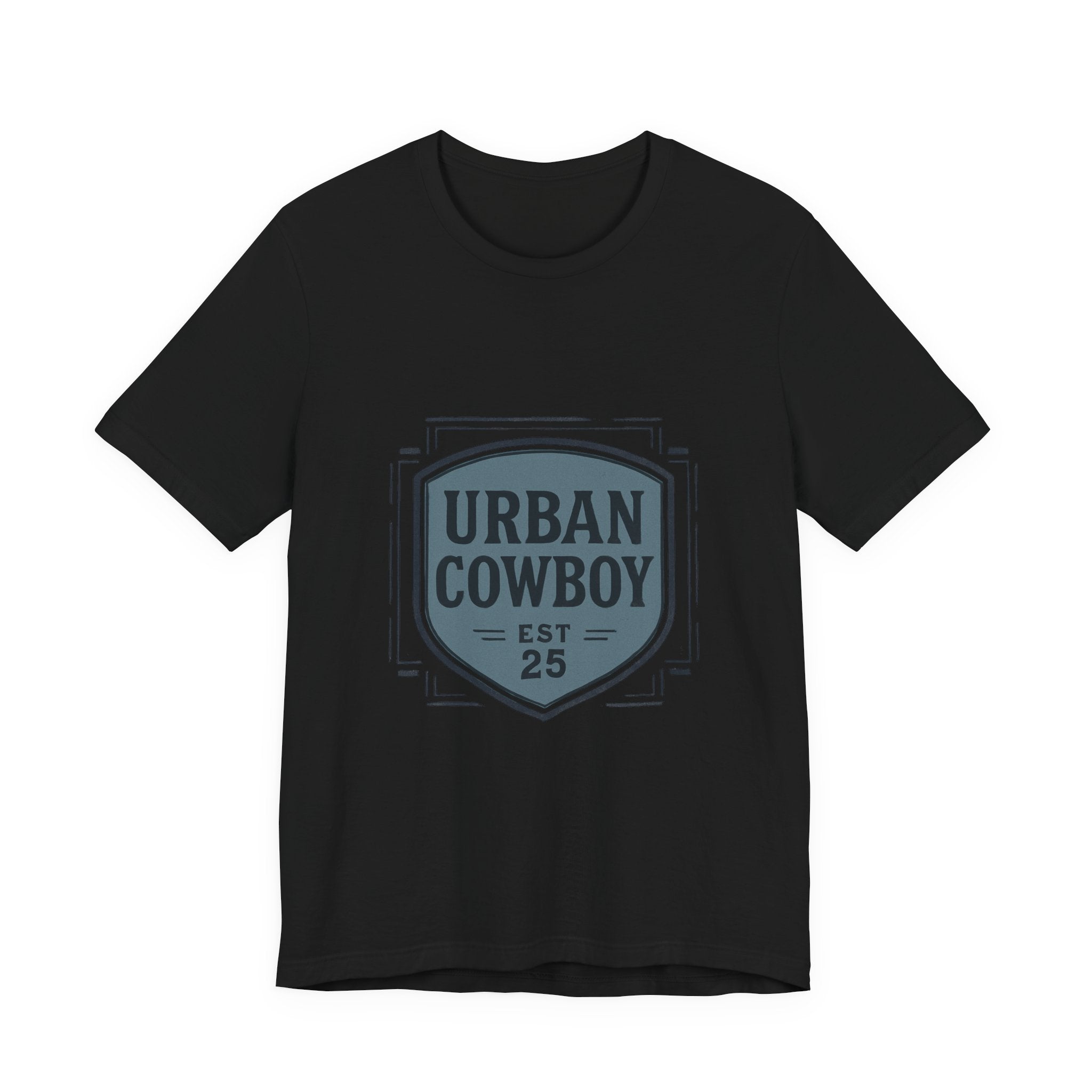 Urban Cowboy Graphic Tee - 'Urban Cowboy EST 25' Vintage Badge T-Shirt