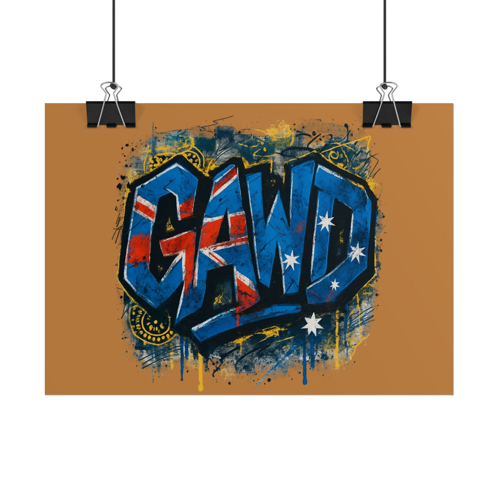 Rolled Poster — Australian Flag Graffiti Art Print