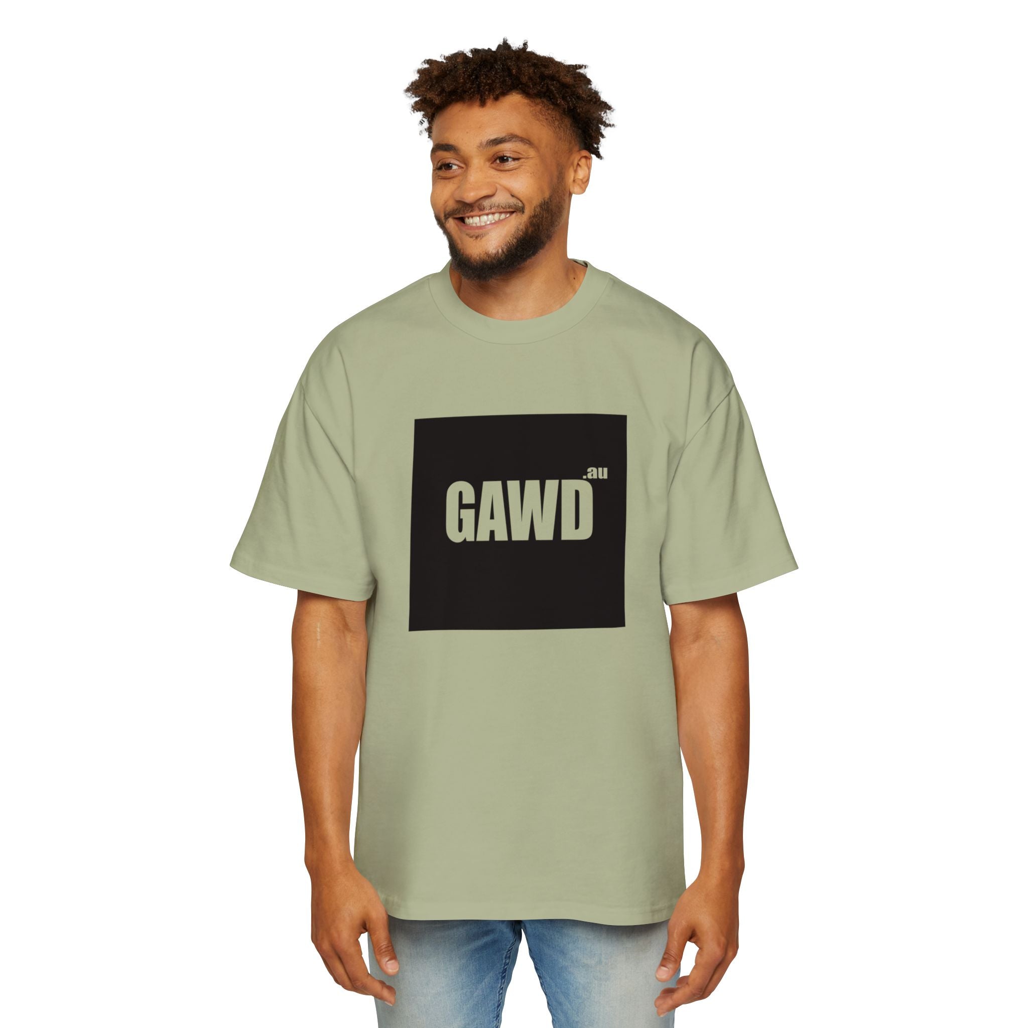 GAWD Oversized Tee — Mens Graphic Box T-Shirt