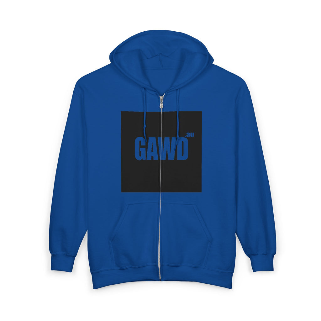 GAWD Bold Zip Hoodie — “Rugged by Nature. Refined by Design.” Graphic Zip-Up