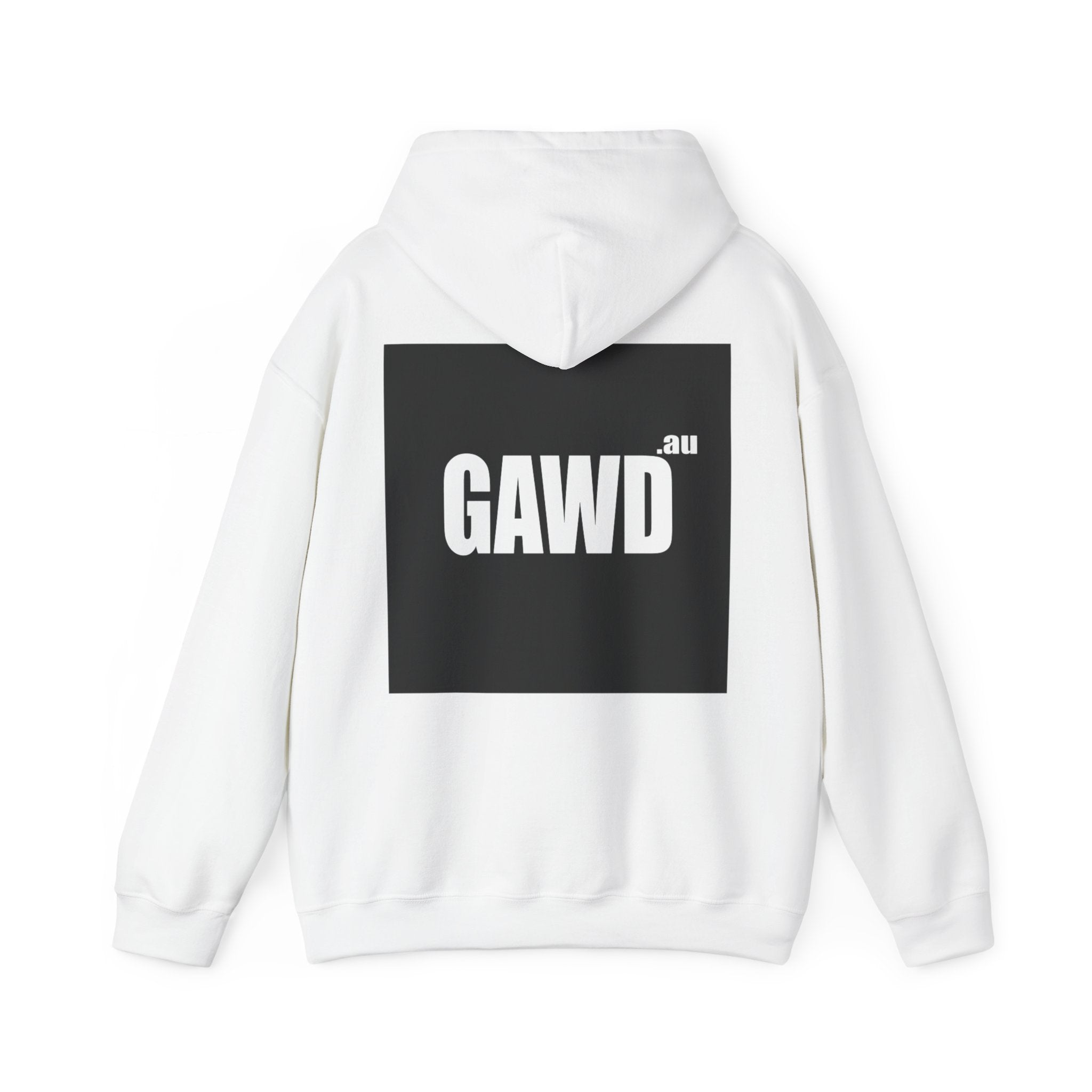 GAWD Bondi Coordinates Hoodie — White Pullover with Bold Back Logo