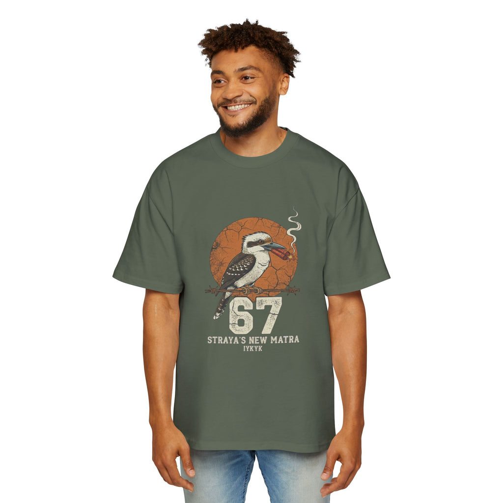 Kookaburra '67 Retro Graphic Tee – Straya's New Matra Men's Oversized Shirt