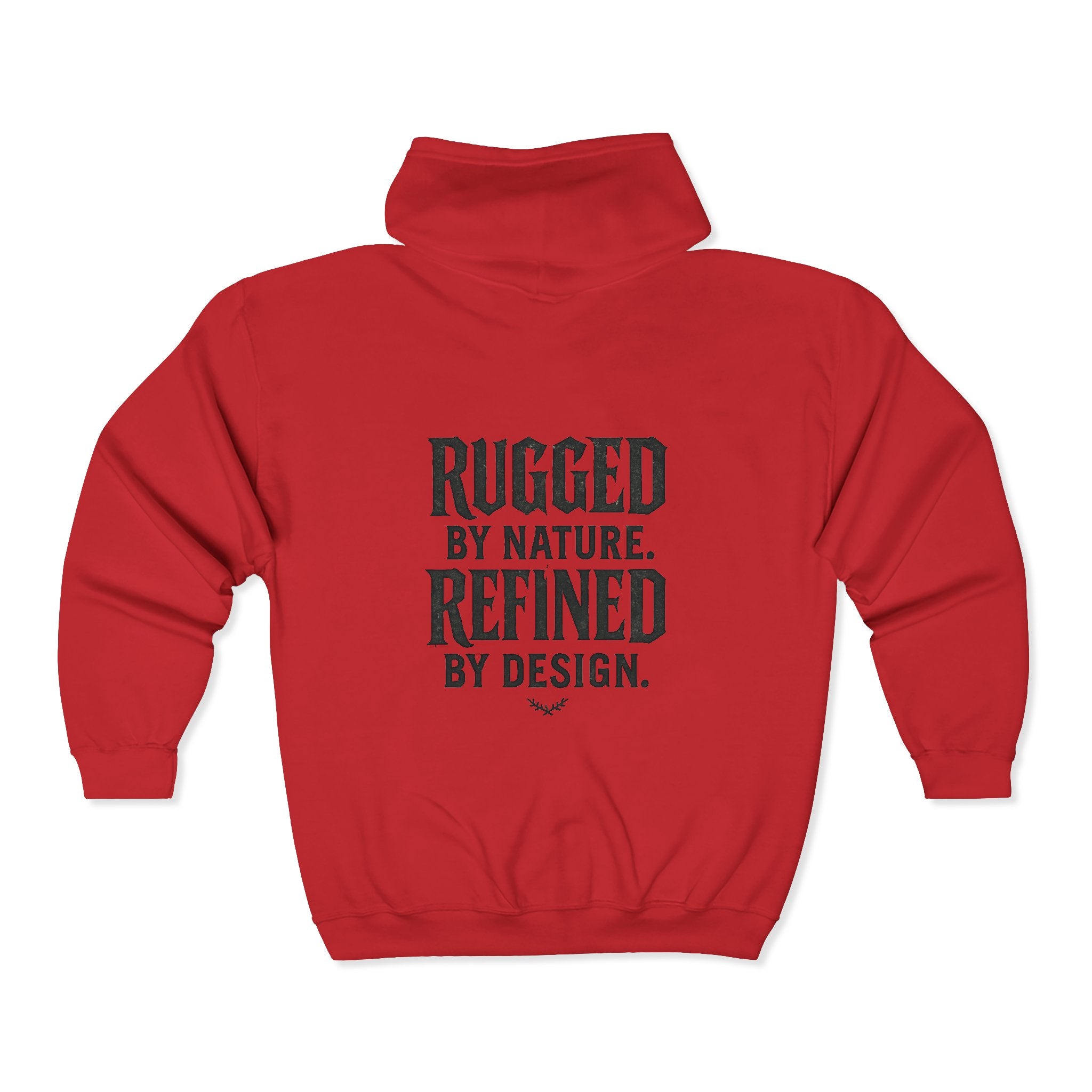 GAWD Bold Zip Hoodie — “Rugged by Nature. Refined by Design.” Graphic Zip-Up