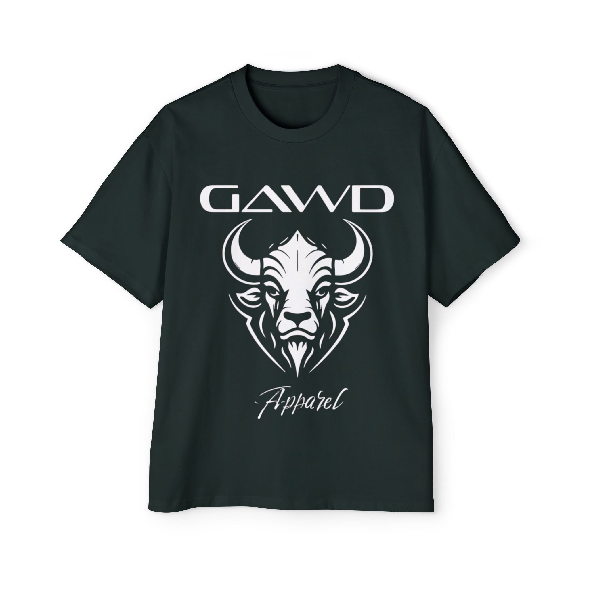 GAWD Bull Graphic Tee — Men's Oversized Red T‑Shirt (Apparel)