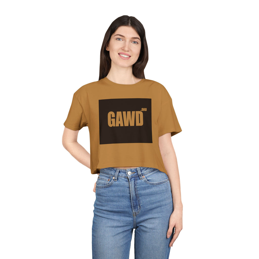 GAWD Bold Logo Crop Tee