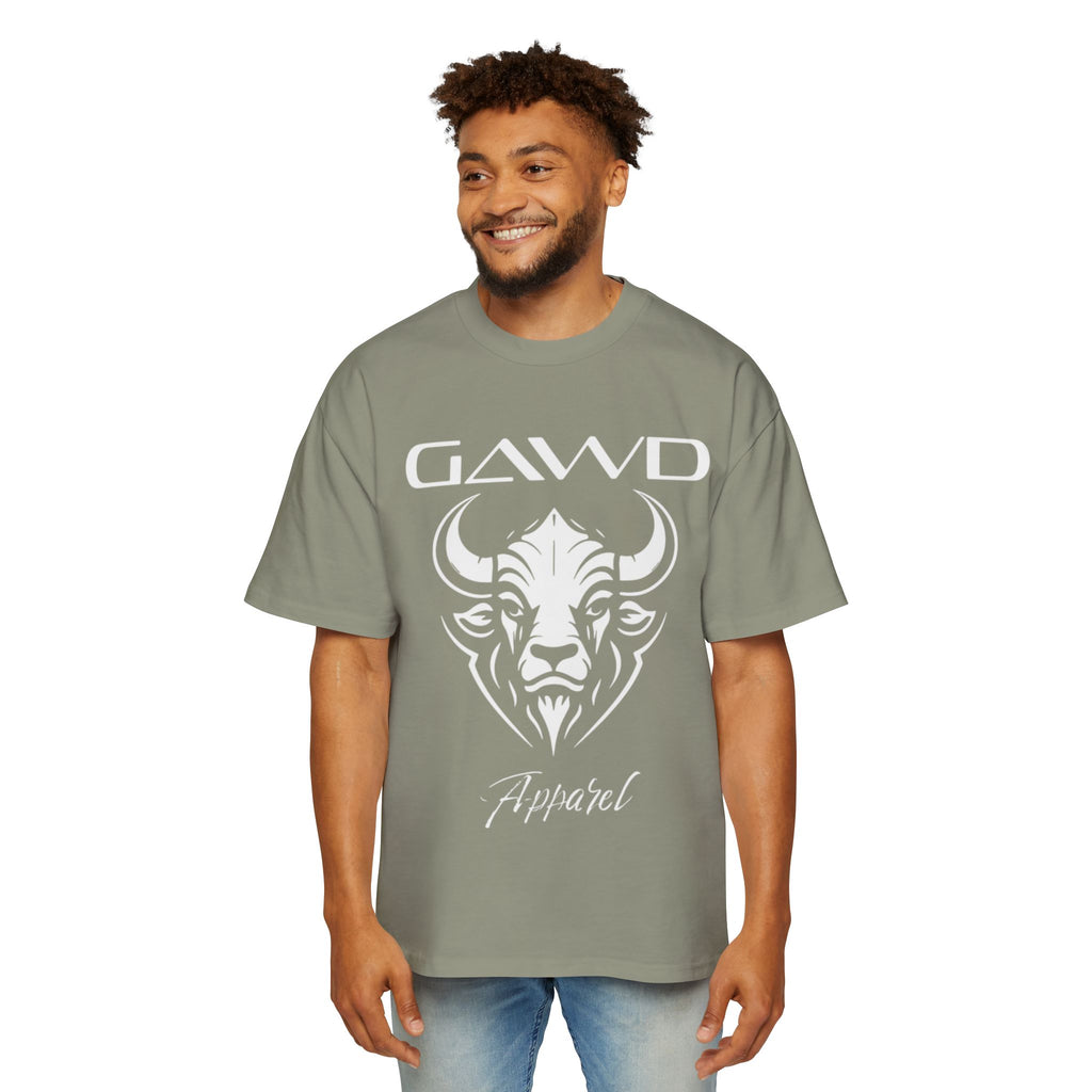 GAWD Bull Graphic Tee — Men's Oversized Red T‑Shirt (Apparel)