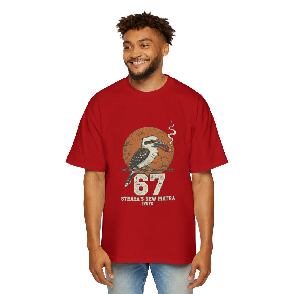 Kookaburra '67 Retro Graphic Tee – Straya's New Matra Men's Oversized Shirt
