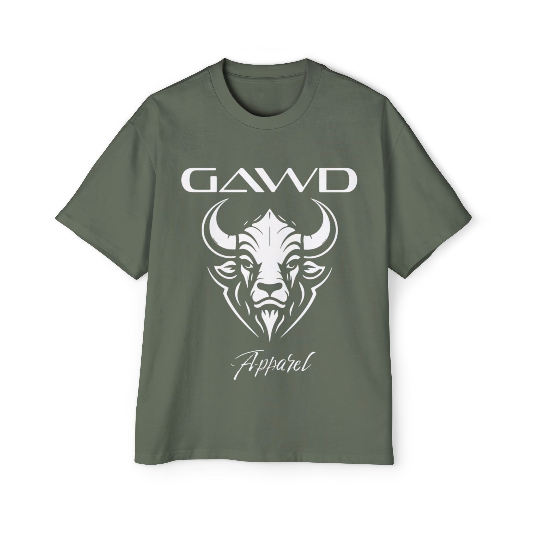 GAWD Bull Graphic Tee — Men's Oversized Red T‑Shirt (Apparel)