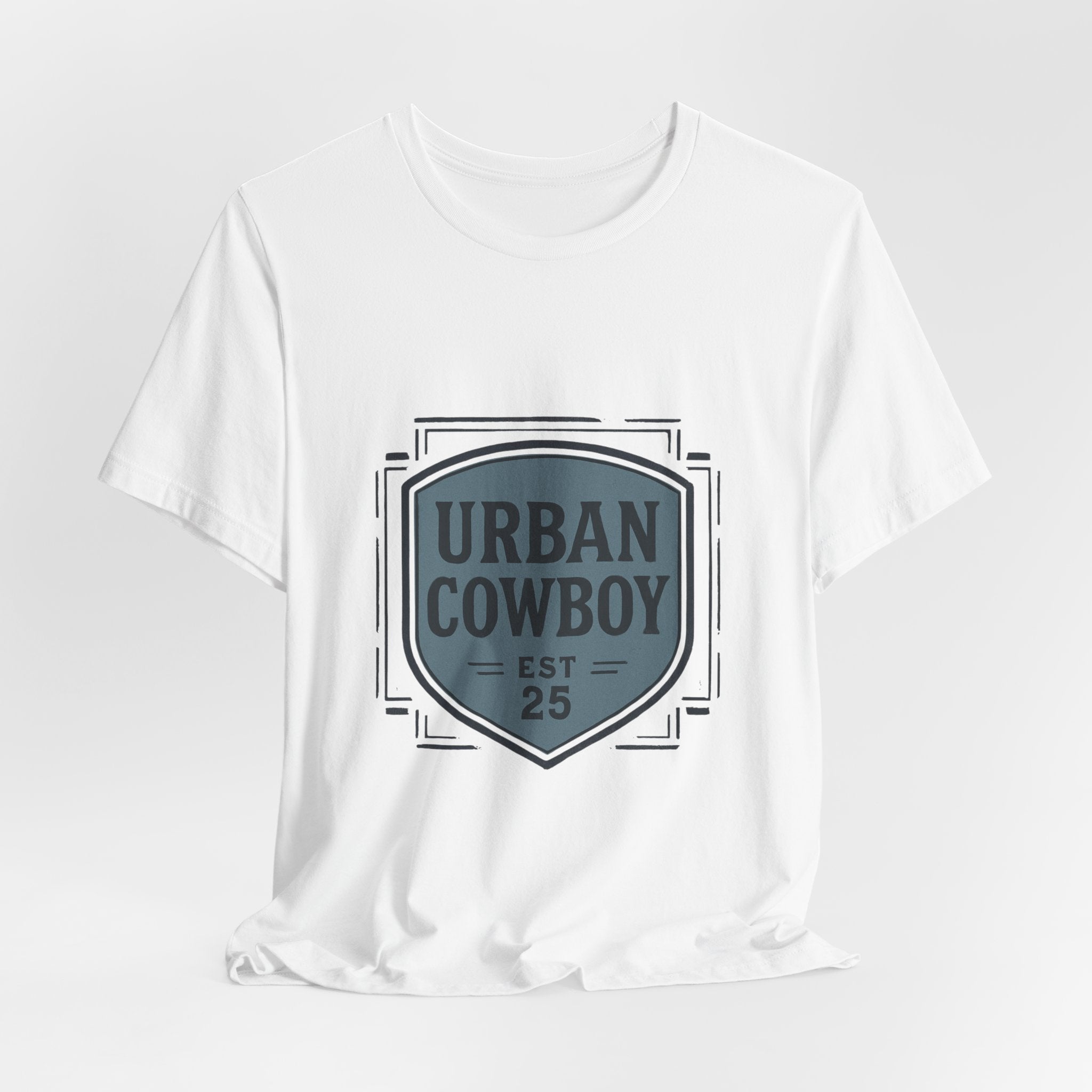 Urban Cowboy Graphic Tee - 'Urban Cowboy EST 25' Vintage Badge T-Shirt