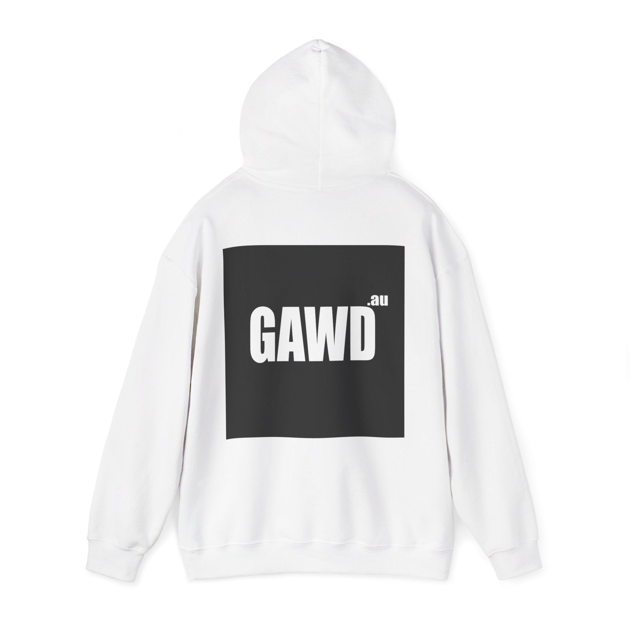 GAWD Bondi Coordinates Hoodie — White Pullover with Bold Back Logo