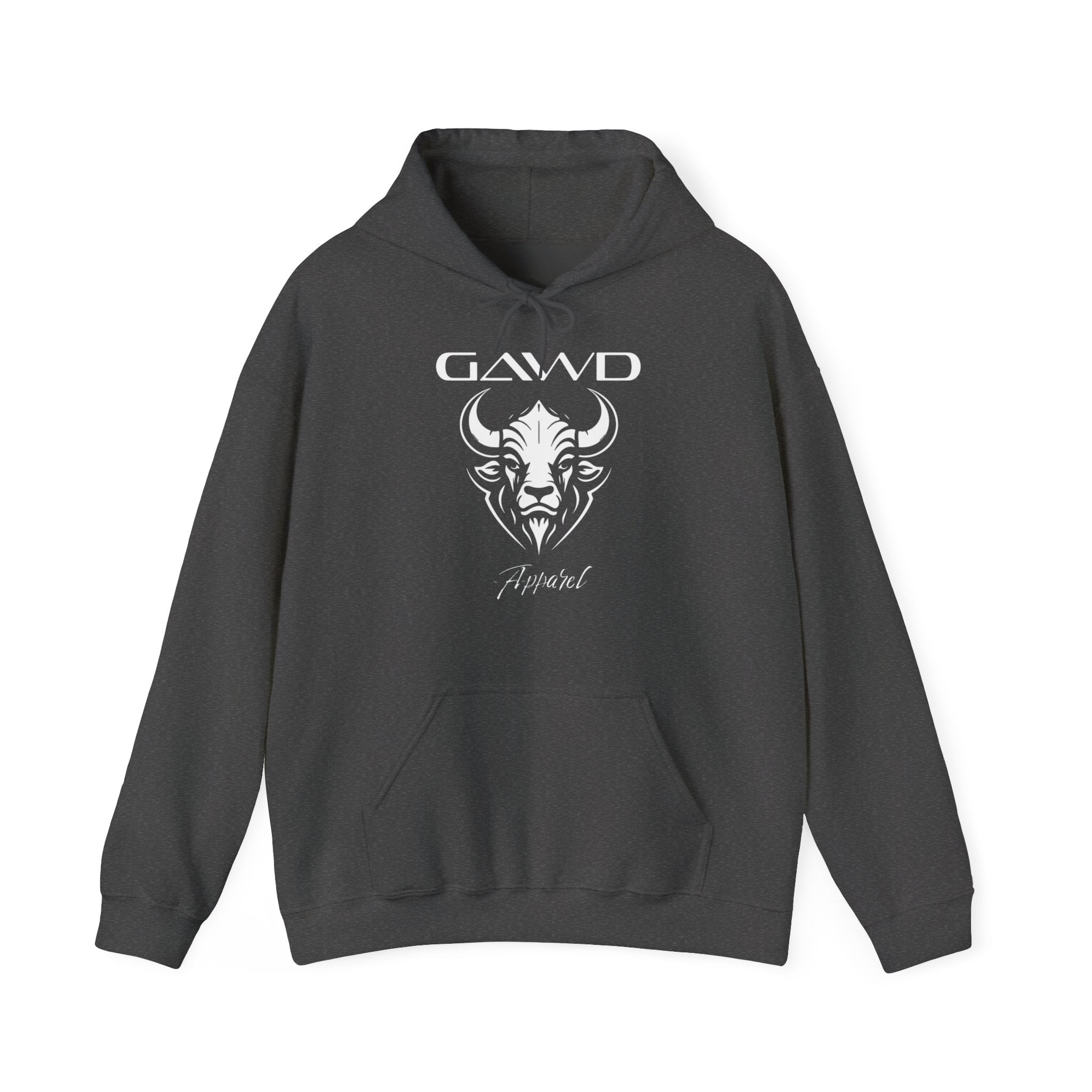 Bull Skull 'GAWD Apparel' Graphic Hoodie — Streetwear Pullover