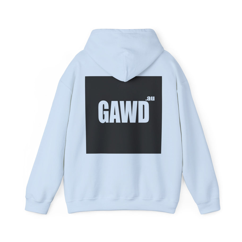 GAWD Bondi Coordinates Hoodie — White Pullover with Bold Back Logo
