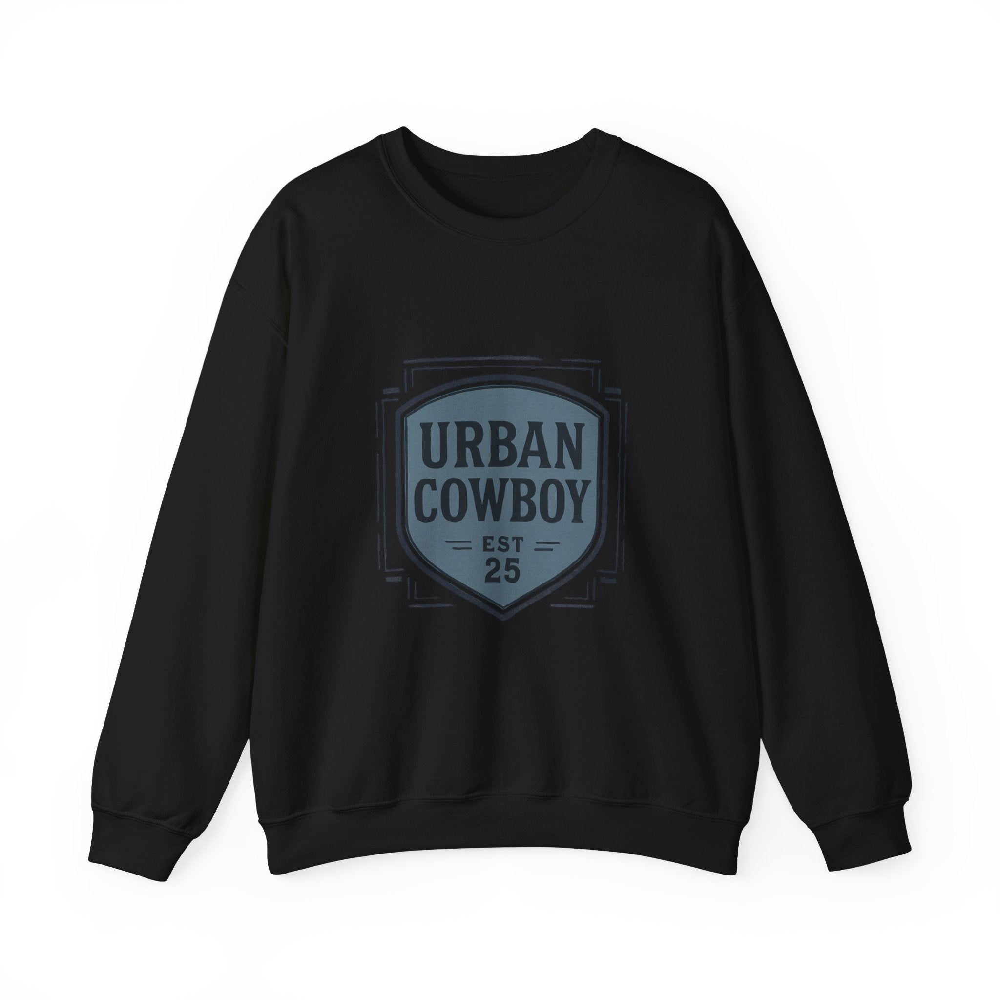 Urban Cowboy Crewneck Sweatshirt — Retro Shield Logo (Est. 25)