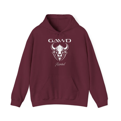 Bull Skull 'GAWD Apparel' Graphic Hoodie — Streetwear Pullover