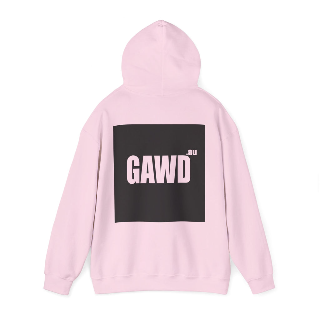 GAWD Bondi Coordinates Hoodie — White Pullover with Bold Back Logo