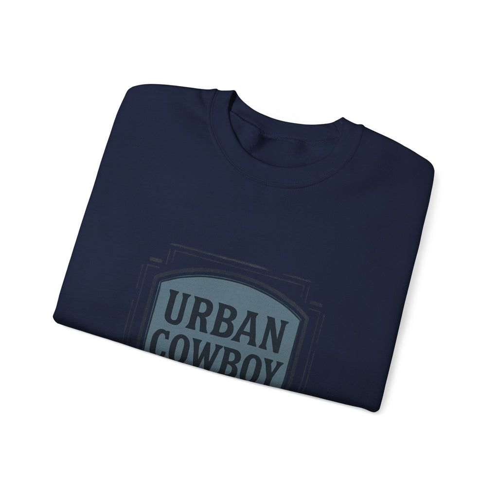 Urban Cowboy Crewneck Sweatshirt — Retro Shield Logo (Est. 25)