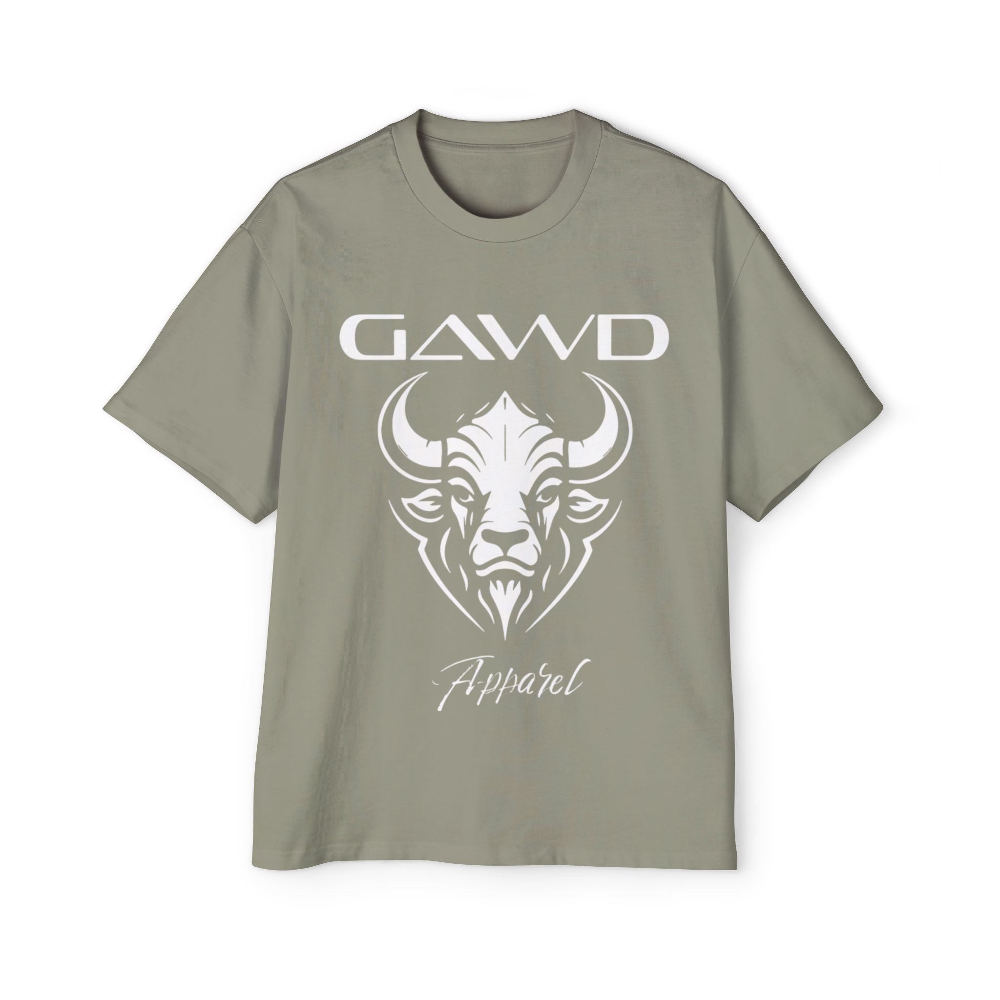 GAWD Bull Graphic Tee — Men's Oversized Red T‑Shirt (Apparel)