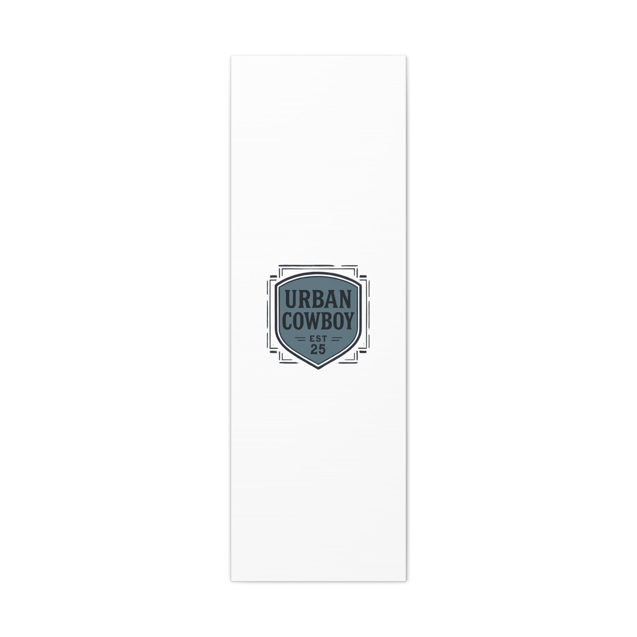 Urban Cowboy Shield Matte Canvas Wall Art — “URBAN COWBOY EST 25” Stretched Canvas