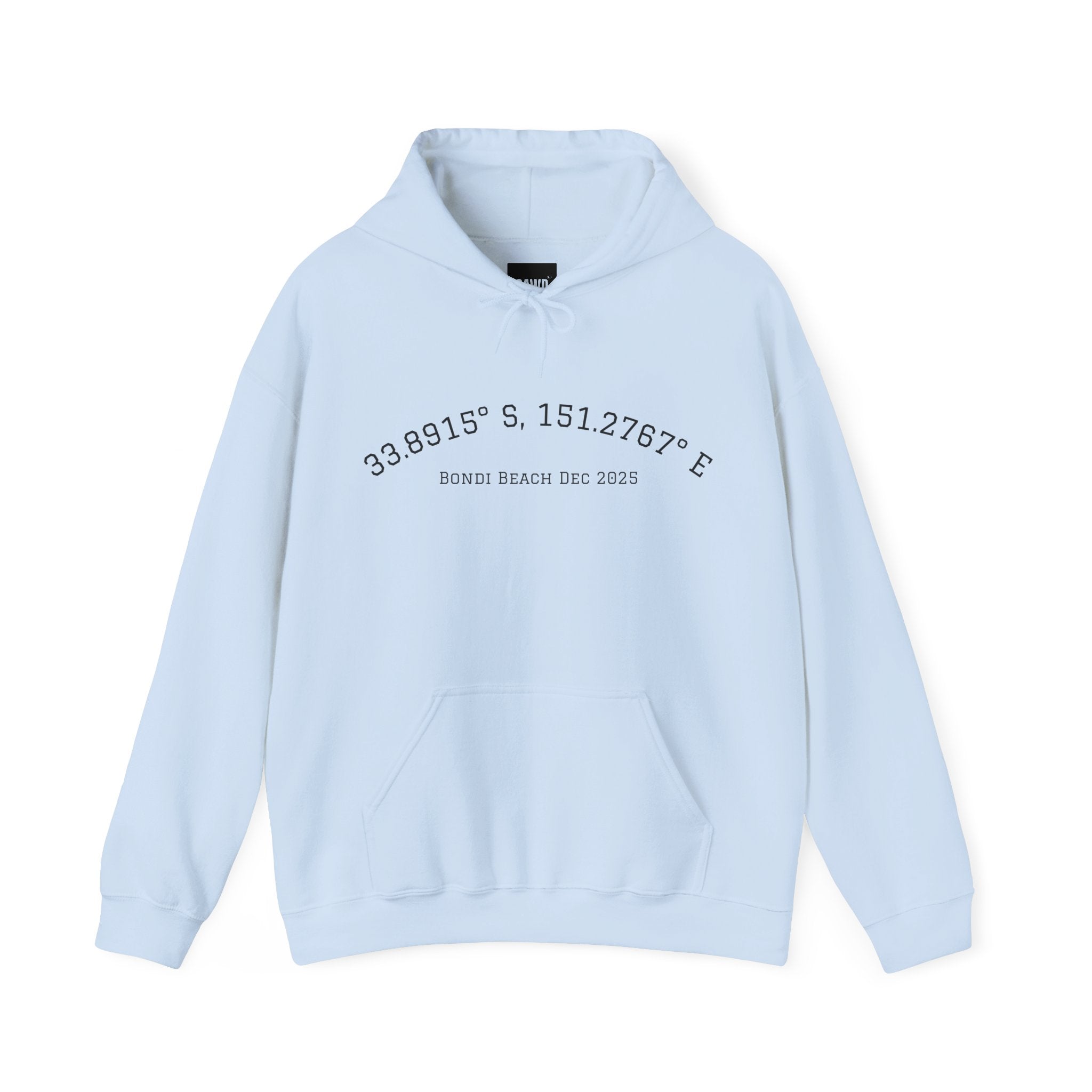 GAWD Bondi Coordinates Hoodie — White Pullover with Bold Back Logo